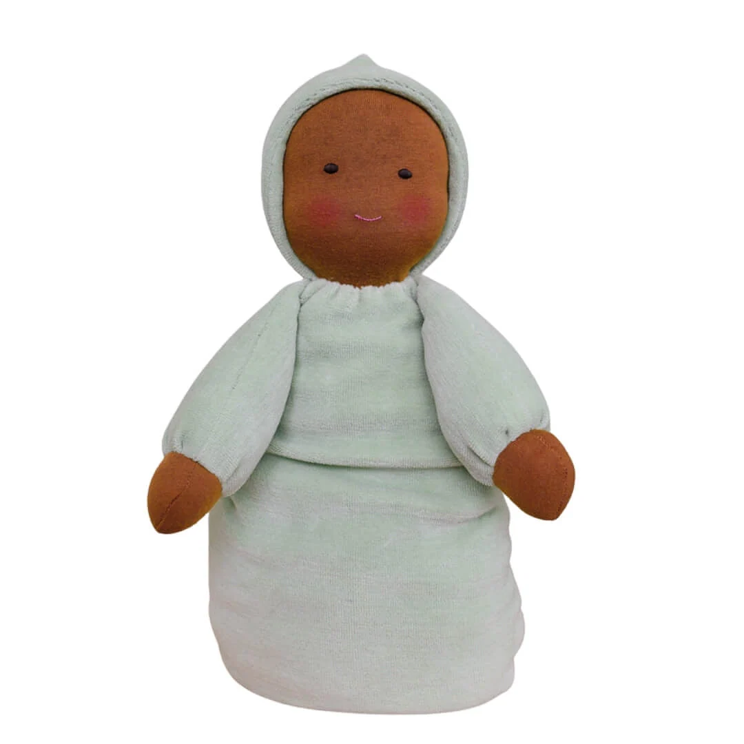 Bella Luna Waldorf Weighted Doll in Dark Skin Tone for Comfort and Calm
