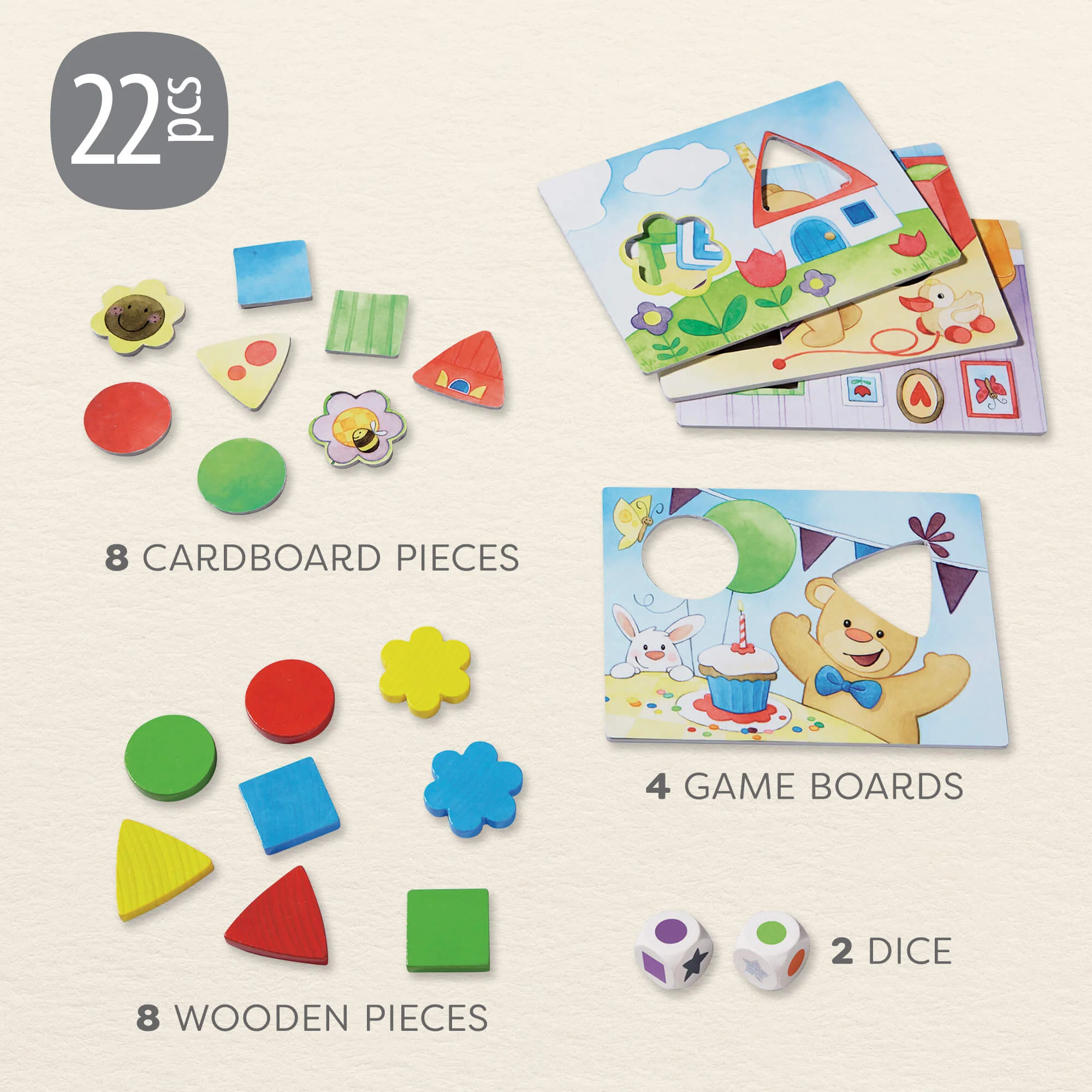 My Very First Games - Teddy's Colors and Shapes Toddler Board Game