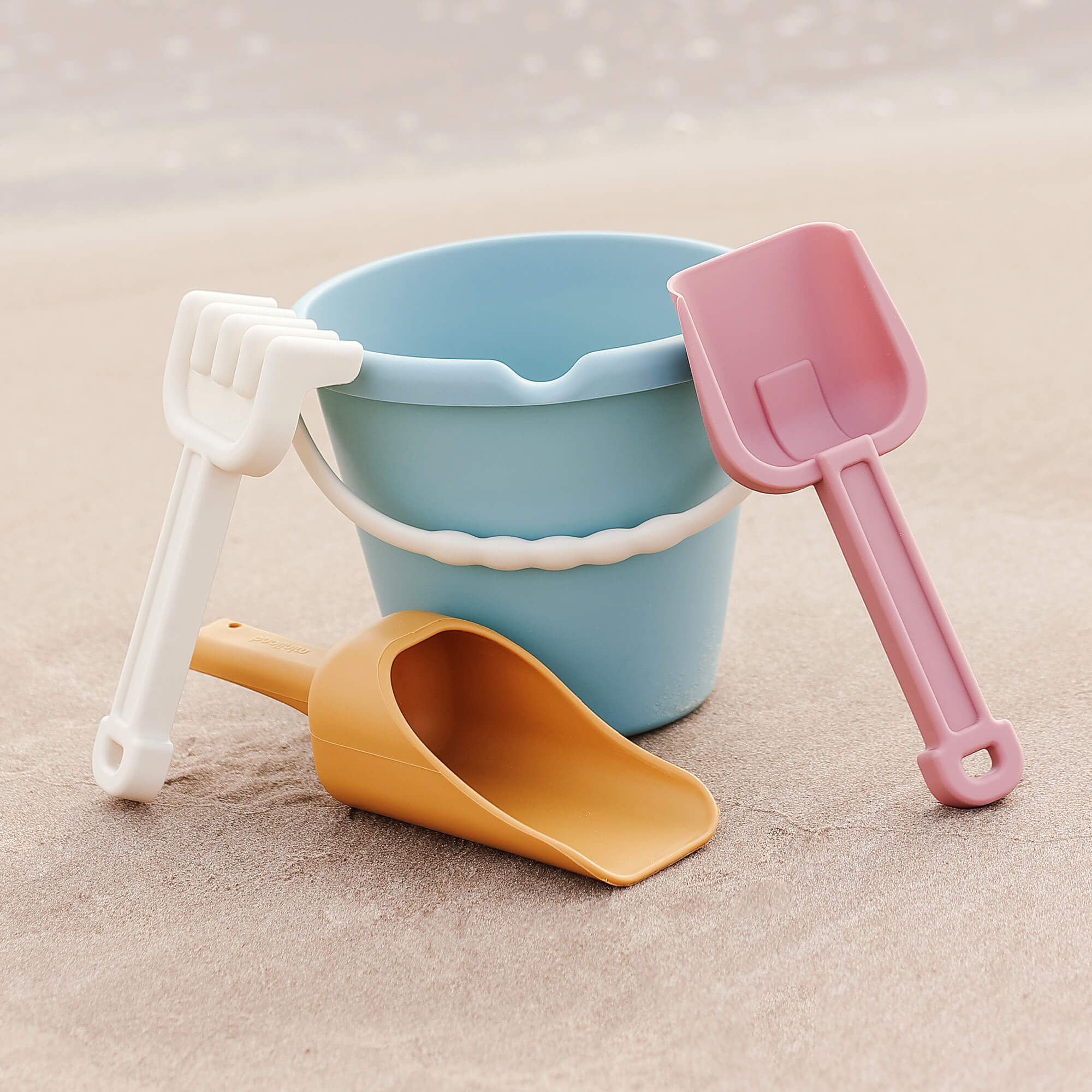 Miniland ECO Large Sand Toys Set with Bucket Shovel Rake Sieve