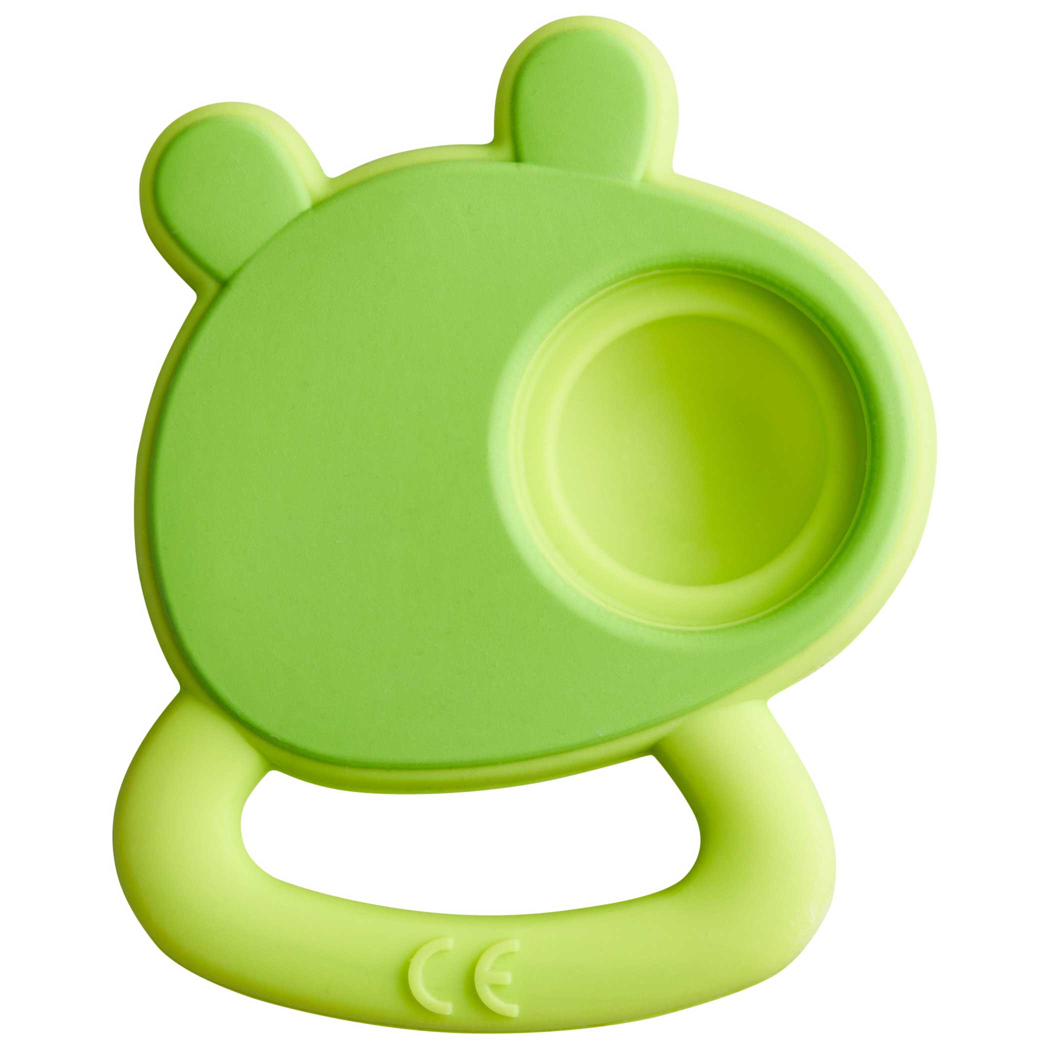 Popping Frog Silicone Teething Toy for Chewing and Grabbing