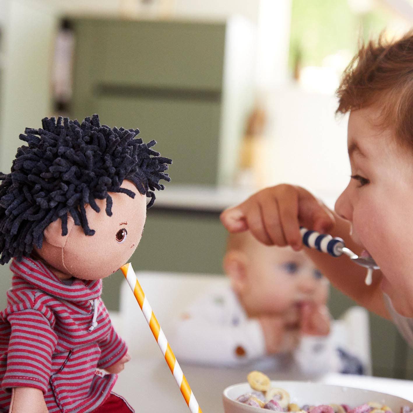 William 12" Soft Boy Doll with Chenille Hair and Baseball Cap