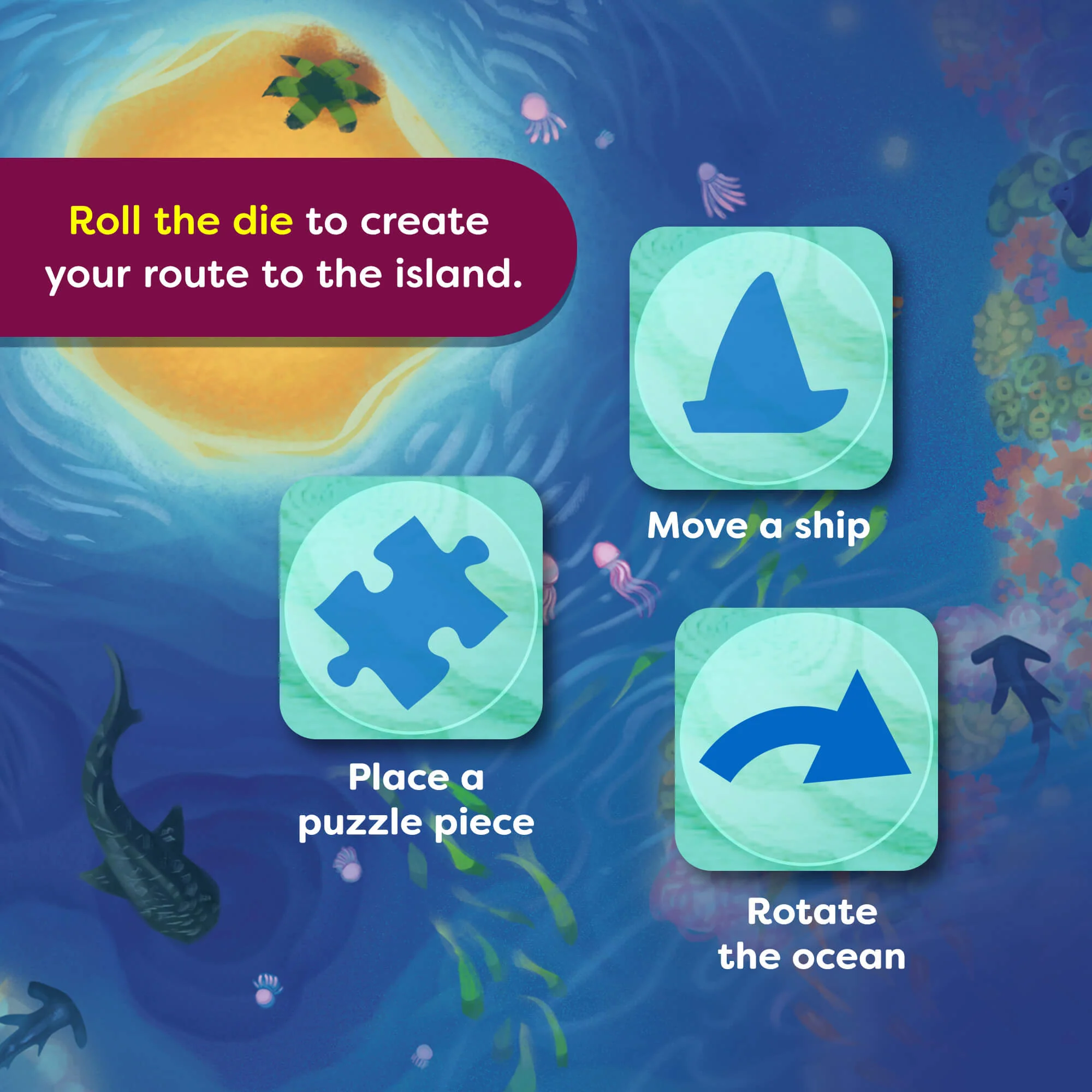 游戏与拼图结合 – Ocean Twist 家庭棋盘游戏