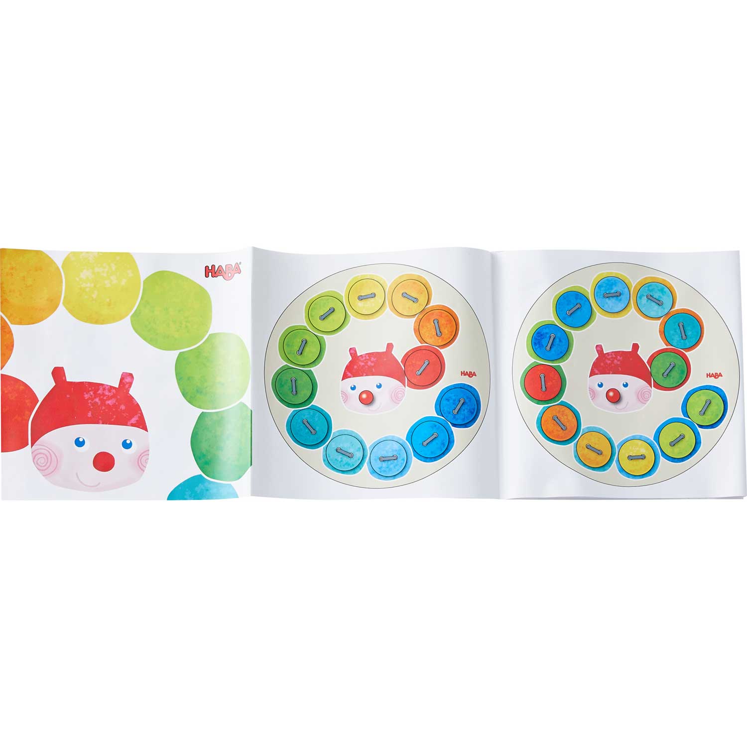 Rainbow Caterpillar Counting Threading Game with 24 Tiles