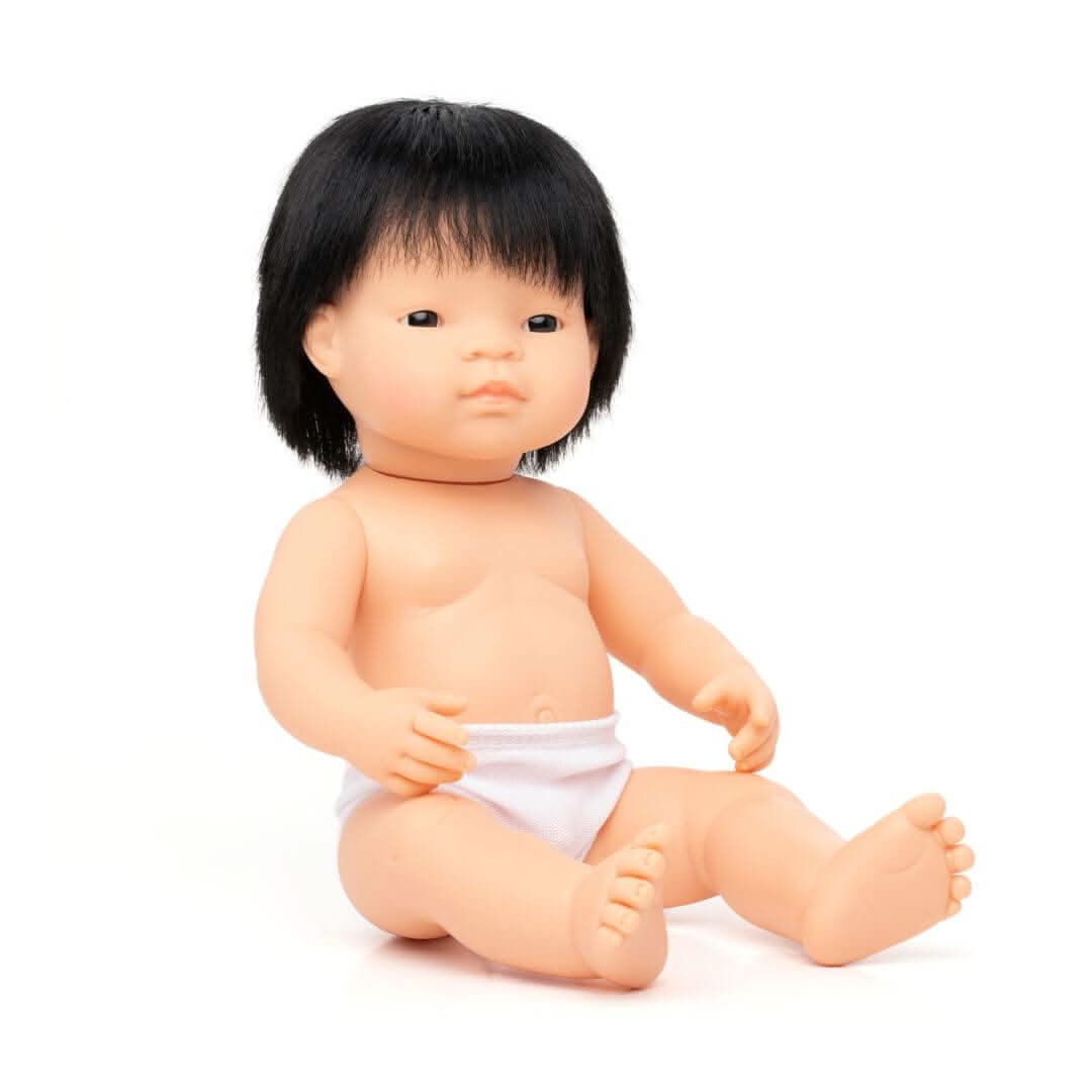 Miniland Realistic Boy Doll 15 Inch with Movable Limbs