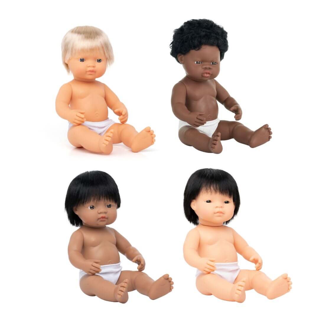 Miniland Realistic Boy Doll 15 Inch with Movable Limbs