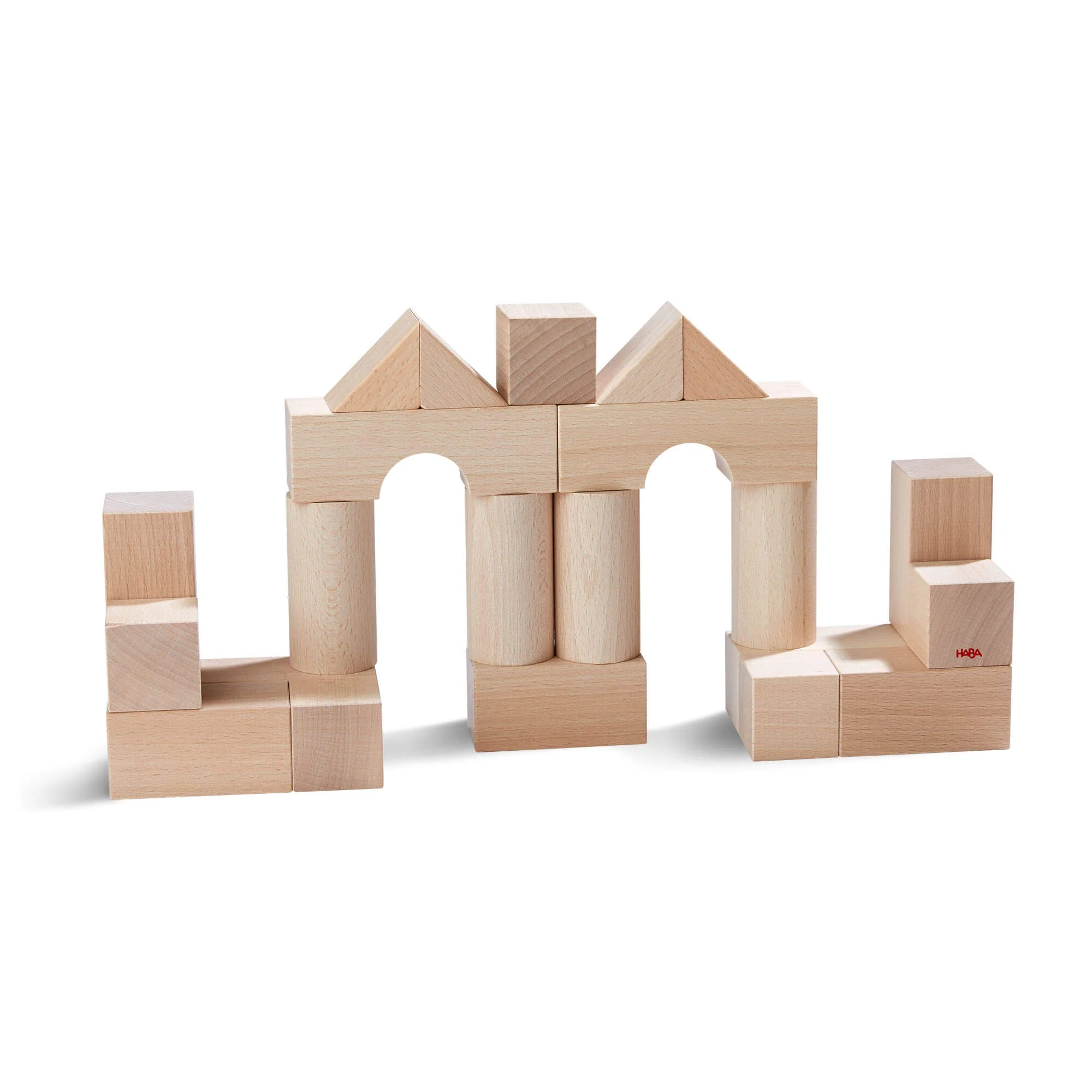 HABA Basic Building Blocks 26 Piece Starter Set in Solid Beech Wood