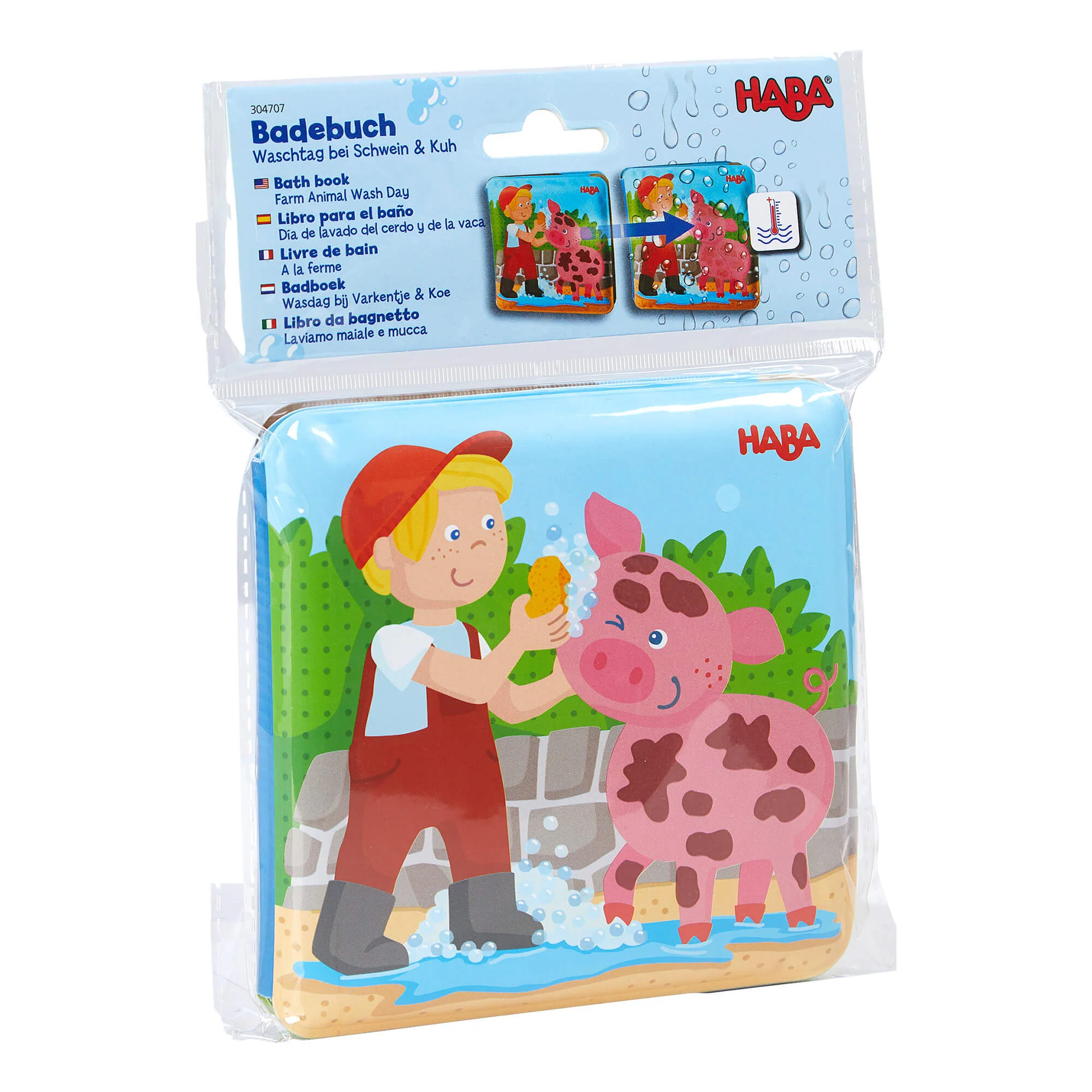 Farm Animal Wash Away Bath Book with Magic Color Change