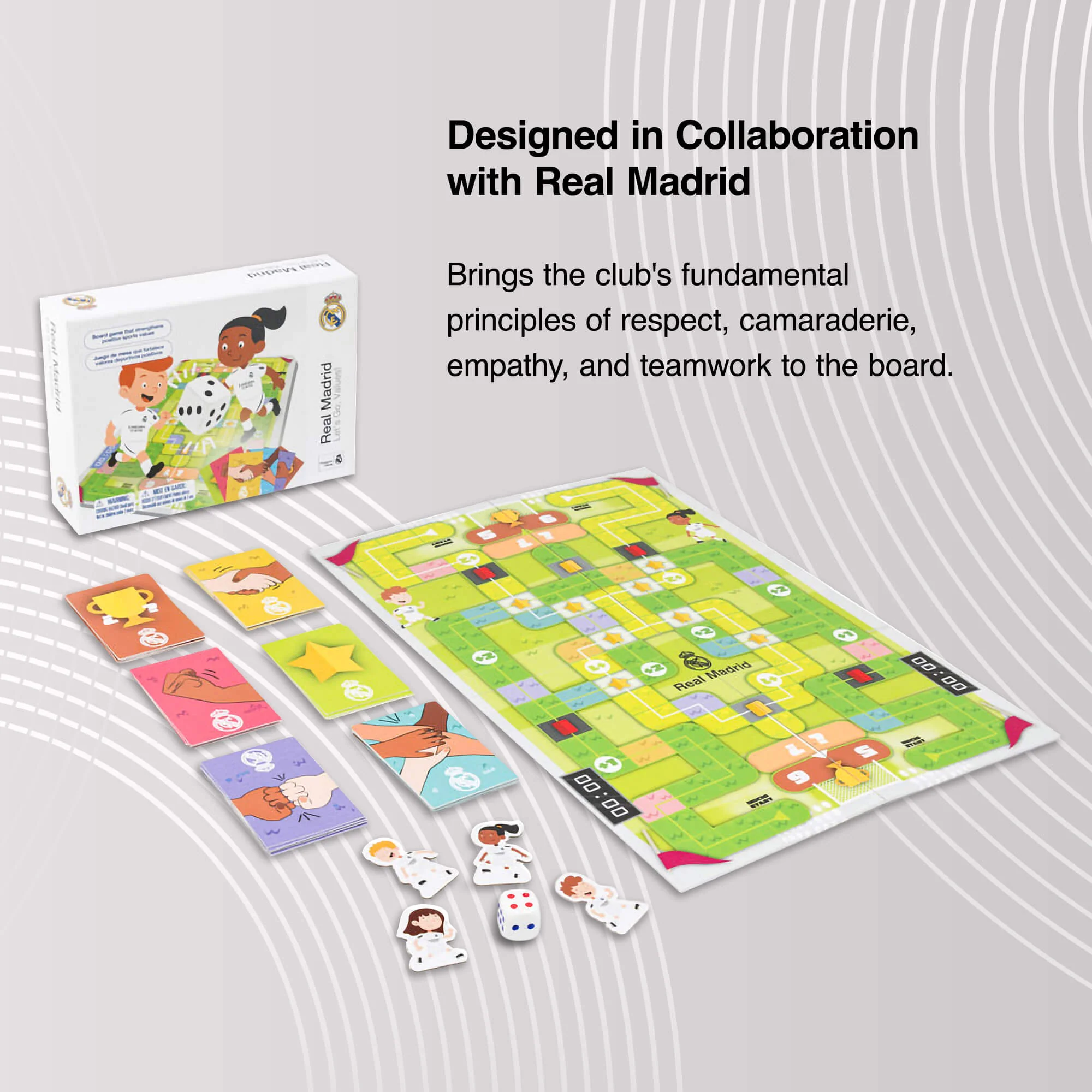 Miniland Hala Values! Real Madrid Cooperative Board Game for Kids 3+