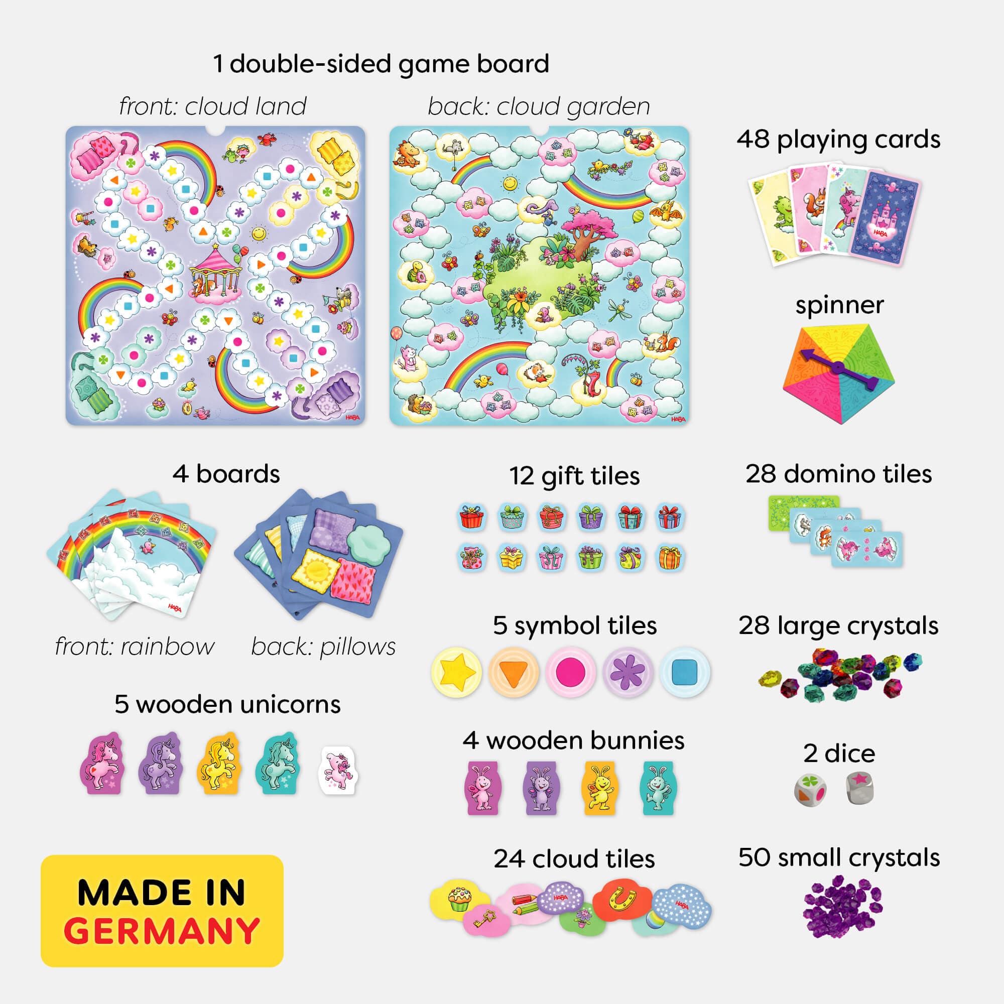 HABA Unicorn Glitterluck Game Collection with 9 Games