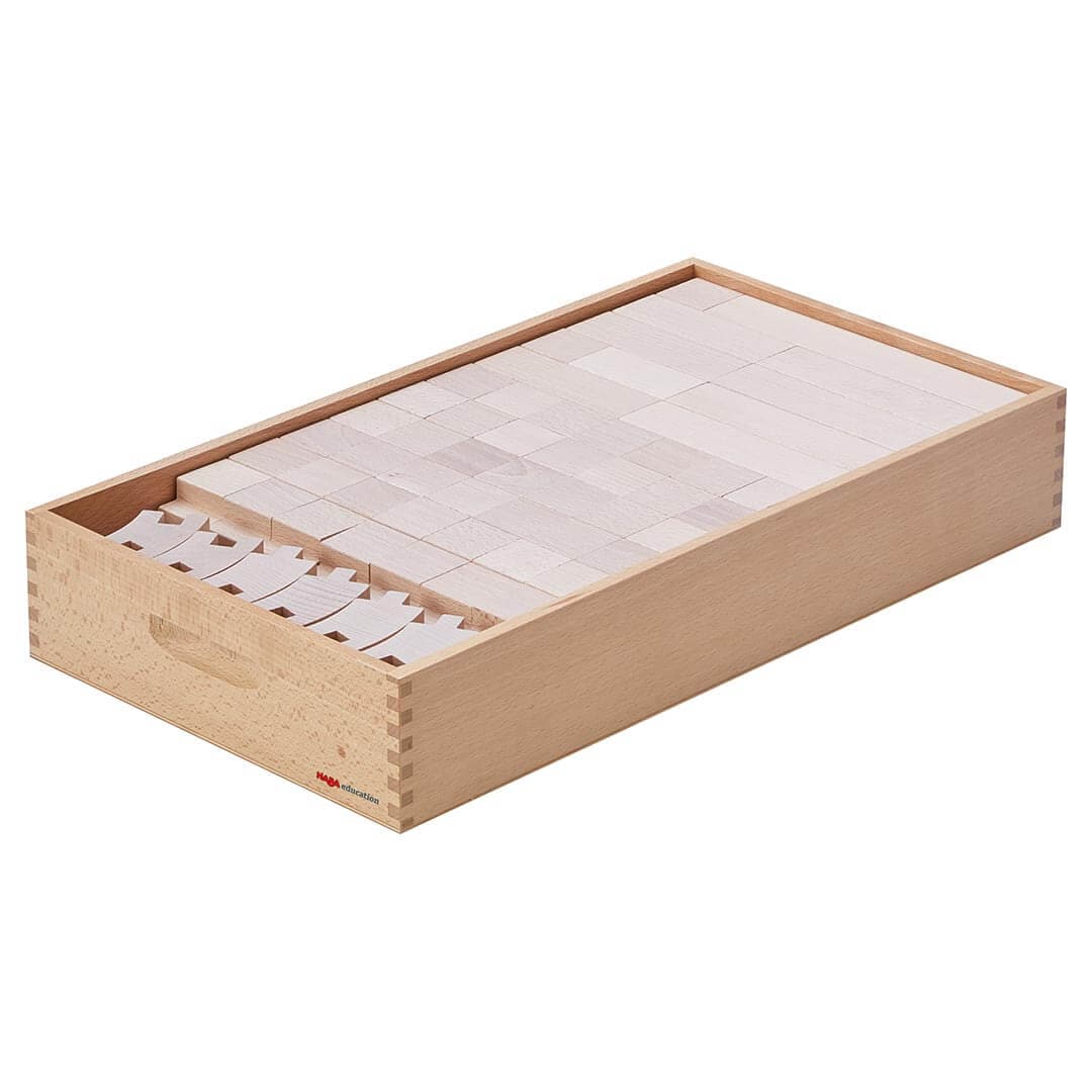 Interlocking Wooden Beech Blocks Construction Set for Curves and Arches
