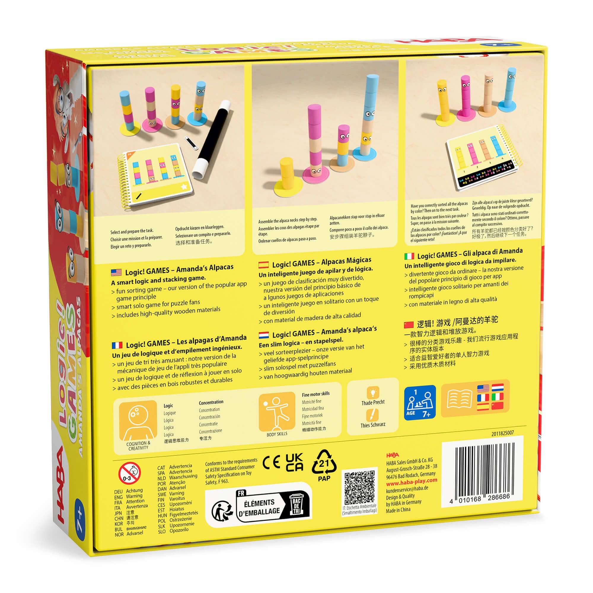 Amanda's Alpacas Logic Game with 60 Stacking Puzzles