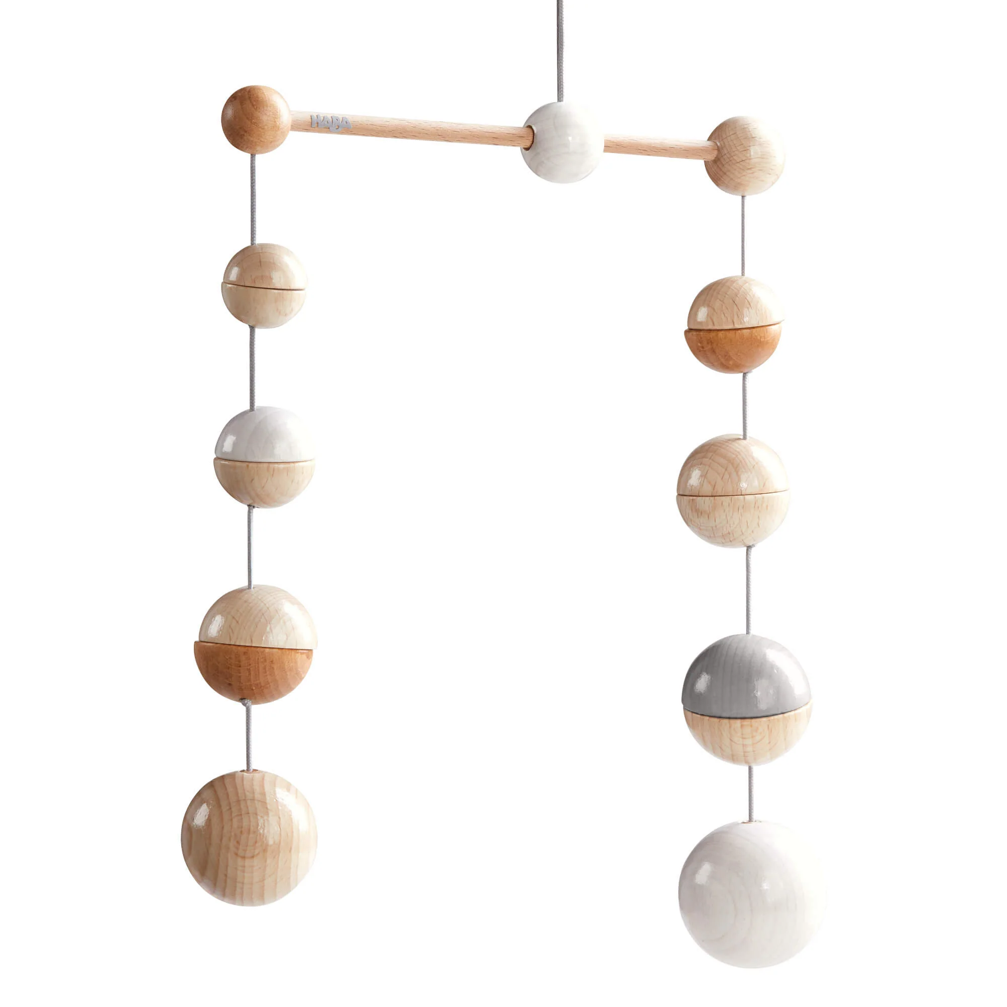 Wooden Mobile Dots Beech Wood Baby Nursery Mobile