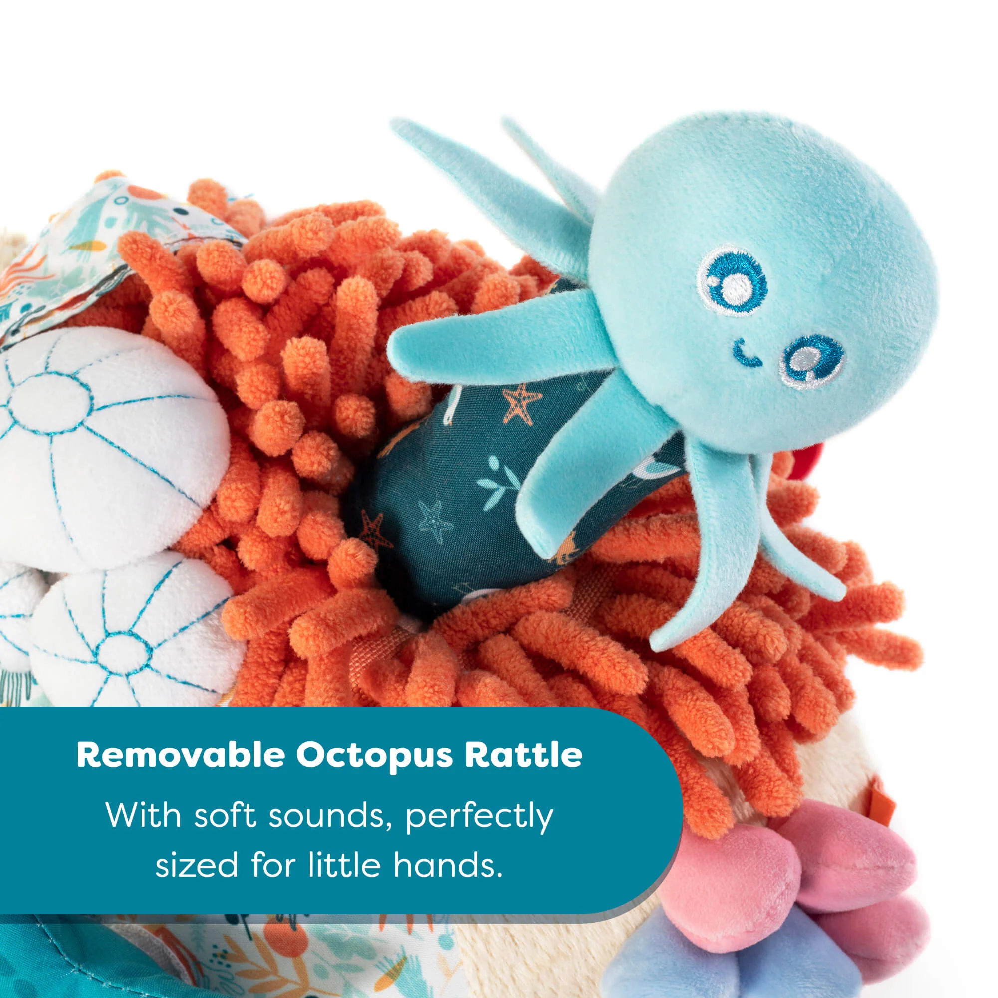 Sensorial Reef 婴儿活动玩具，由 Miniland 出品，适合感官游戏