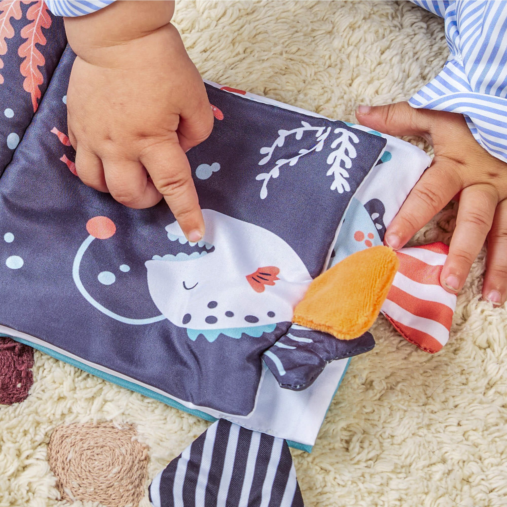 Miniland Ocean-Themed Soft Sensory Baby Book for Tiny Hands