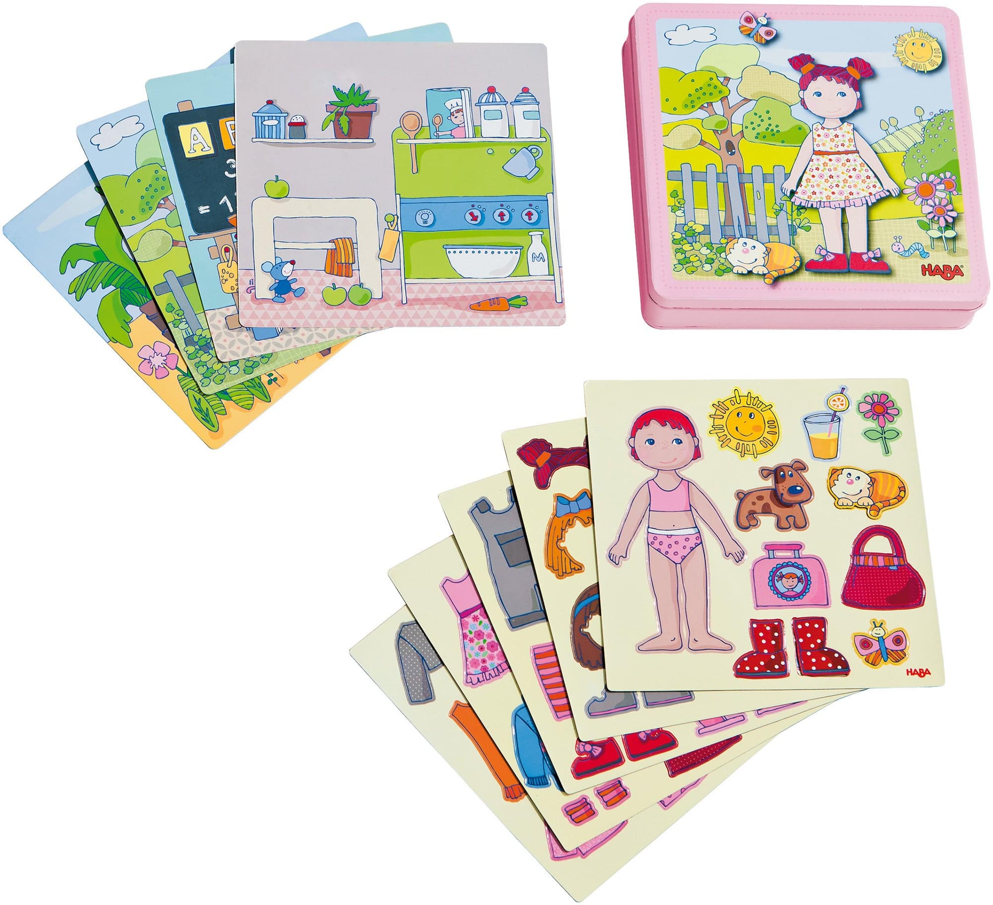Dress-Up Doll Lilli Magnetic Game with Tin and 54 Pieces