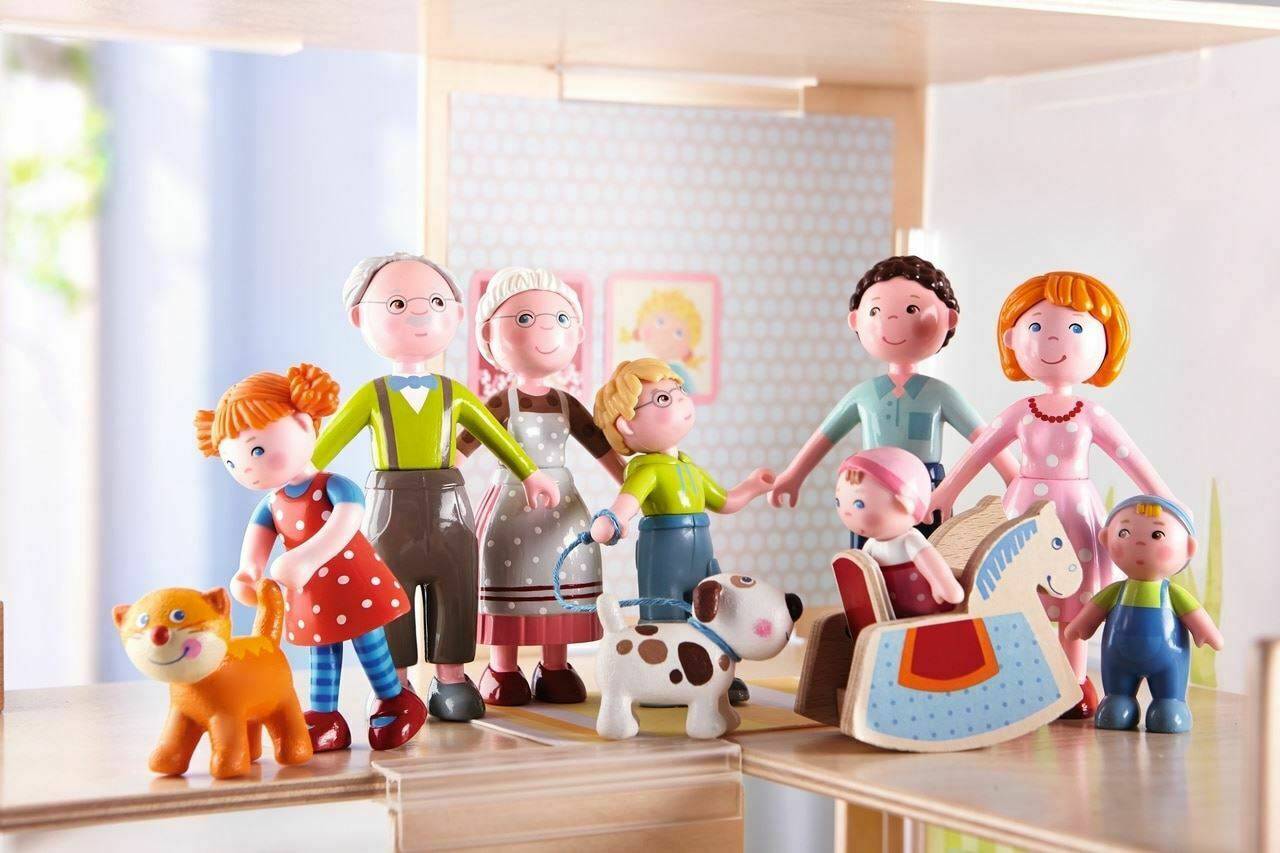 HABA Little Friends Mom Katrin Doll in Polka-Dot Dress