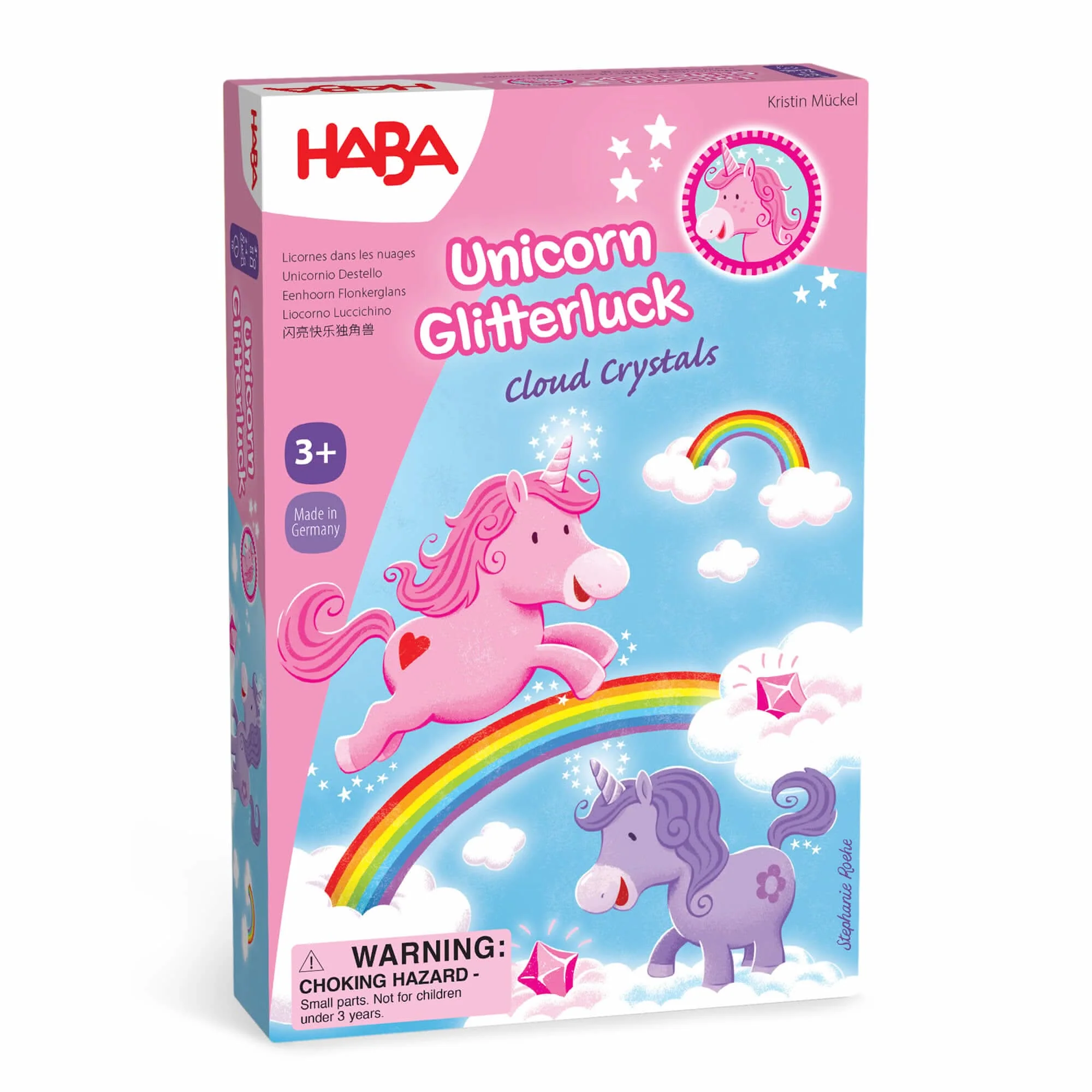 Unicorn Glitterluck Cloud Crystals Game for 2-4 Players