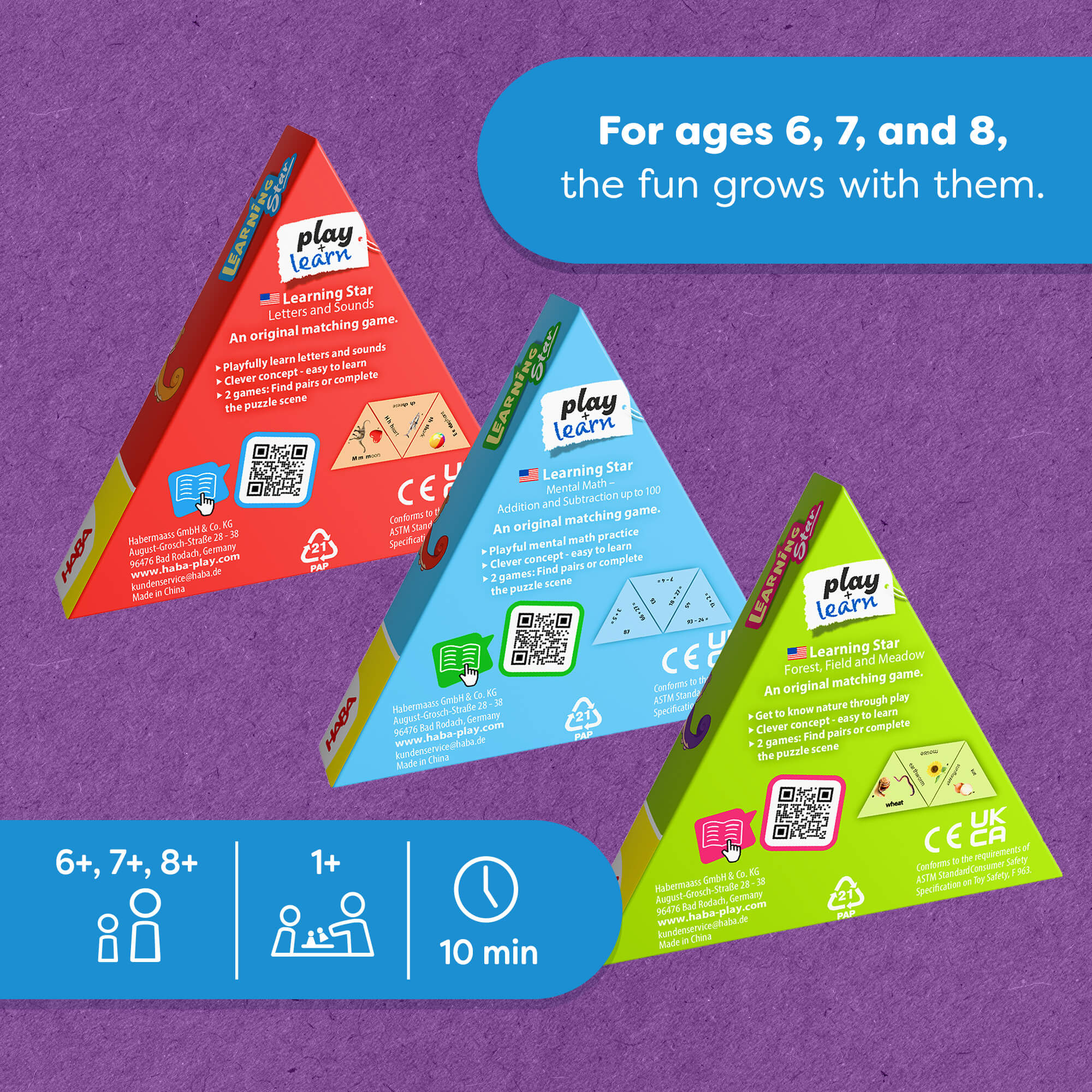 Learning Star Educational Games Bundle Set of 3 Editions