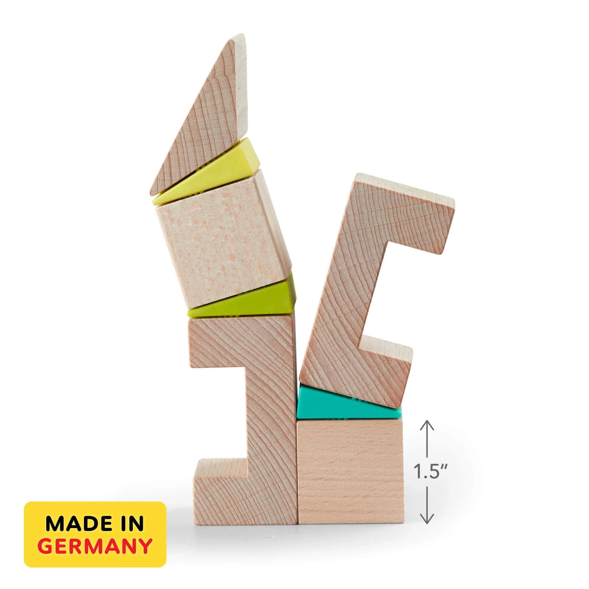 Crooked Towers Wooden Blocks 3D Building Set for Kids