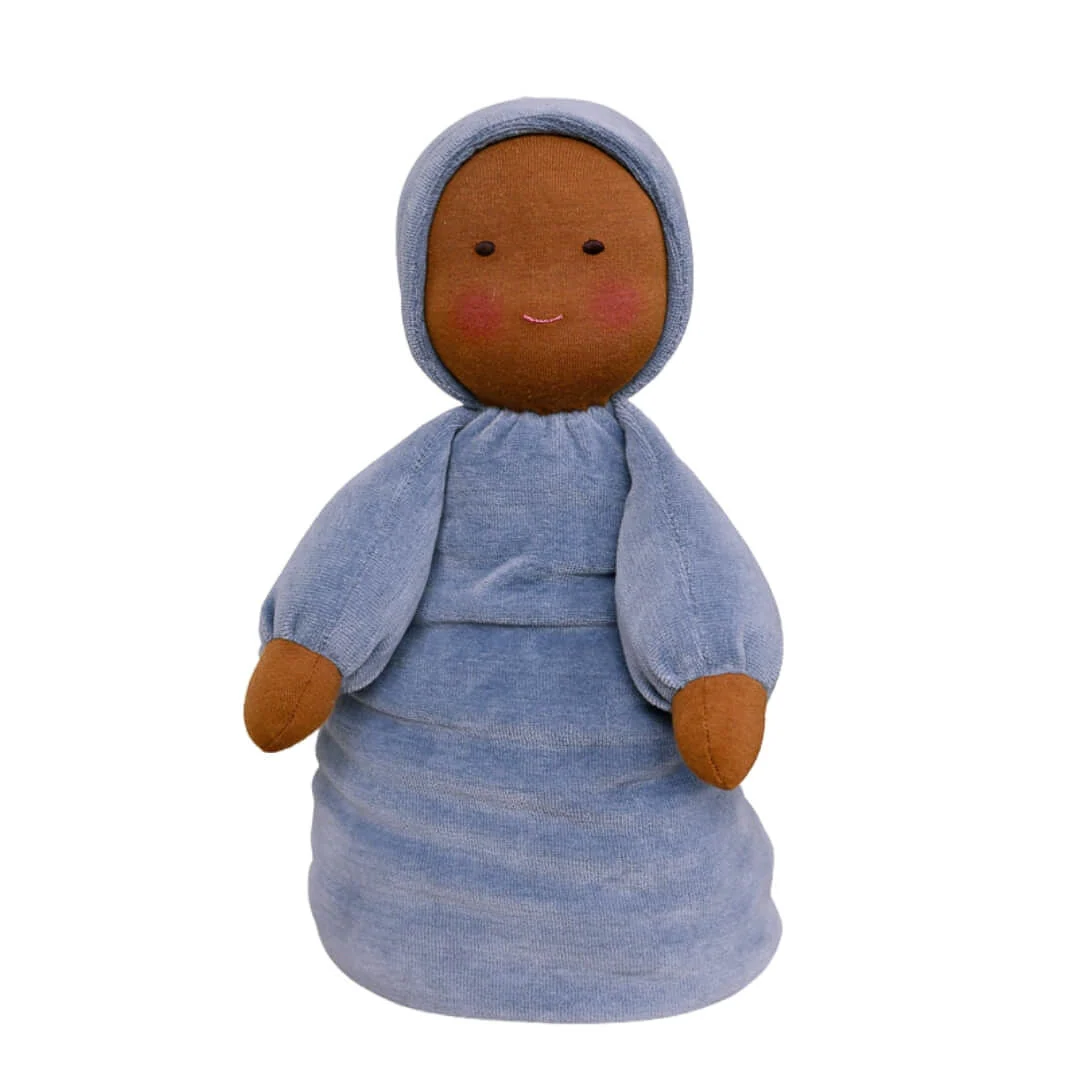 Bella Luna Waldorf Weighted Doll in Dark Skin Tone for Comfort and Calm