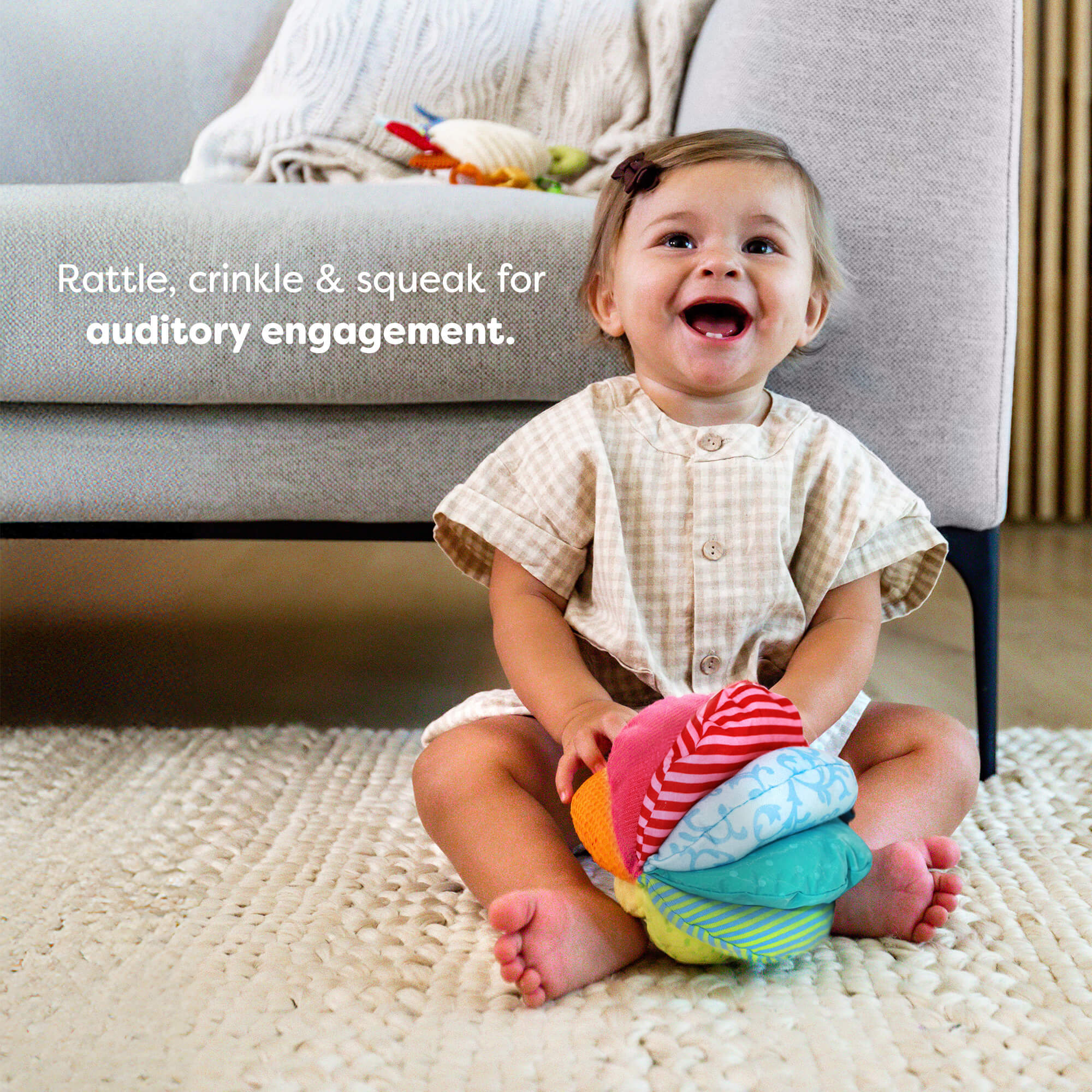 HABA Rainbow Fabric Baby Ball for Sensory Play and Early Motor Skills