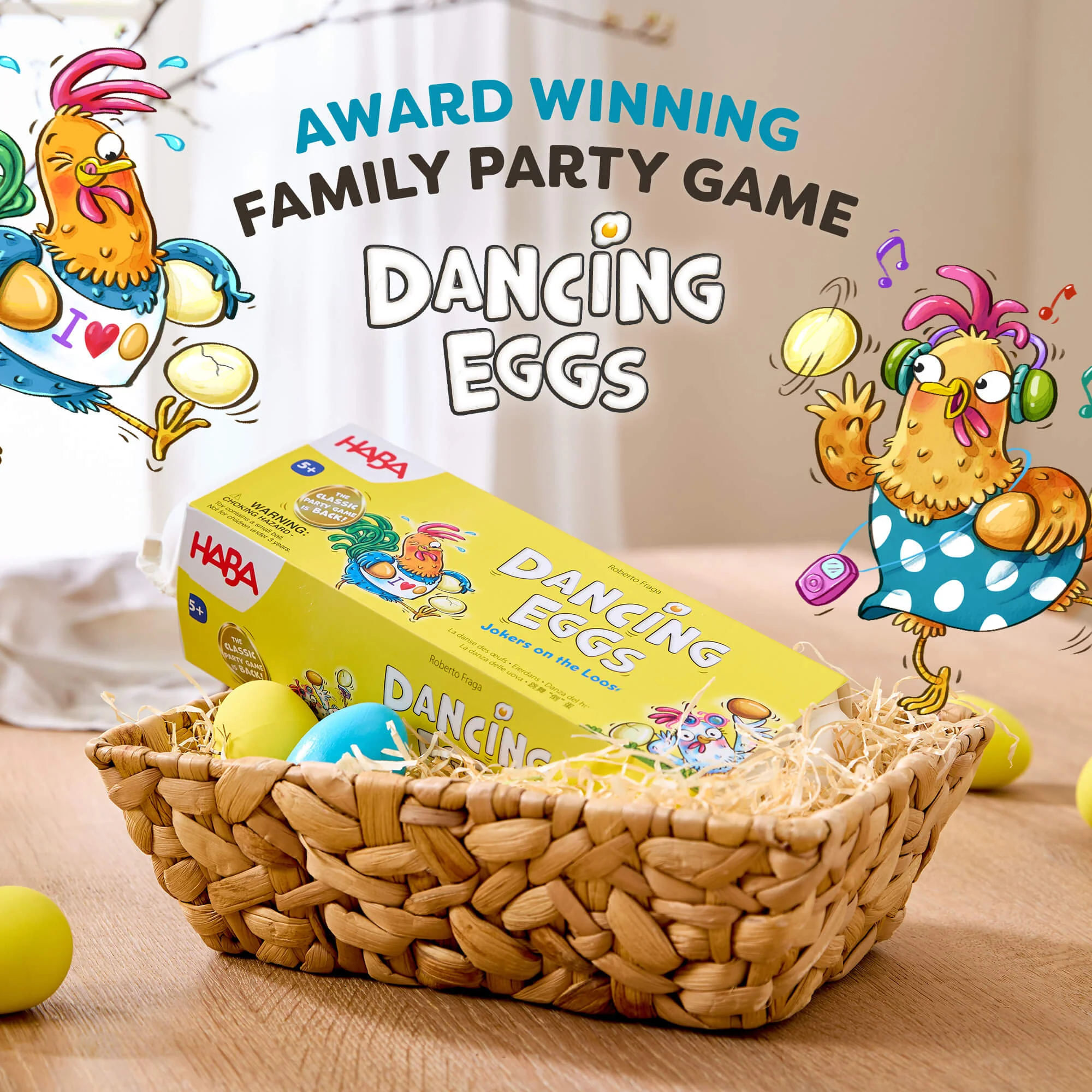 Dancing Eggs Movement and Balancing Party Game for 2-4 Players