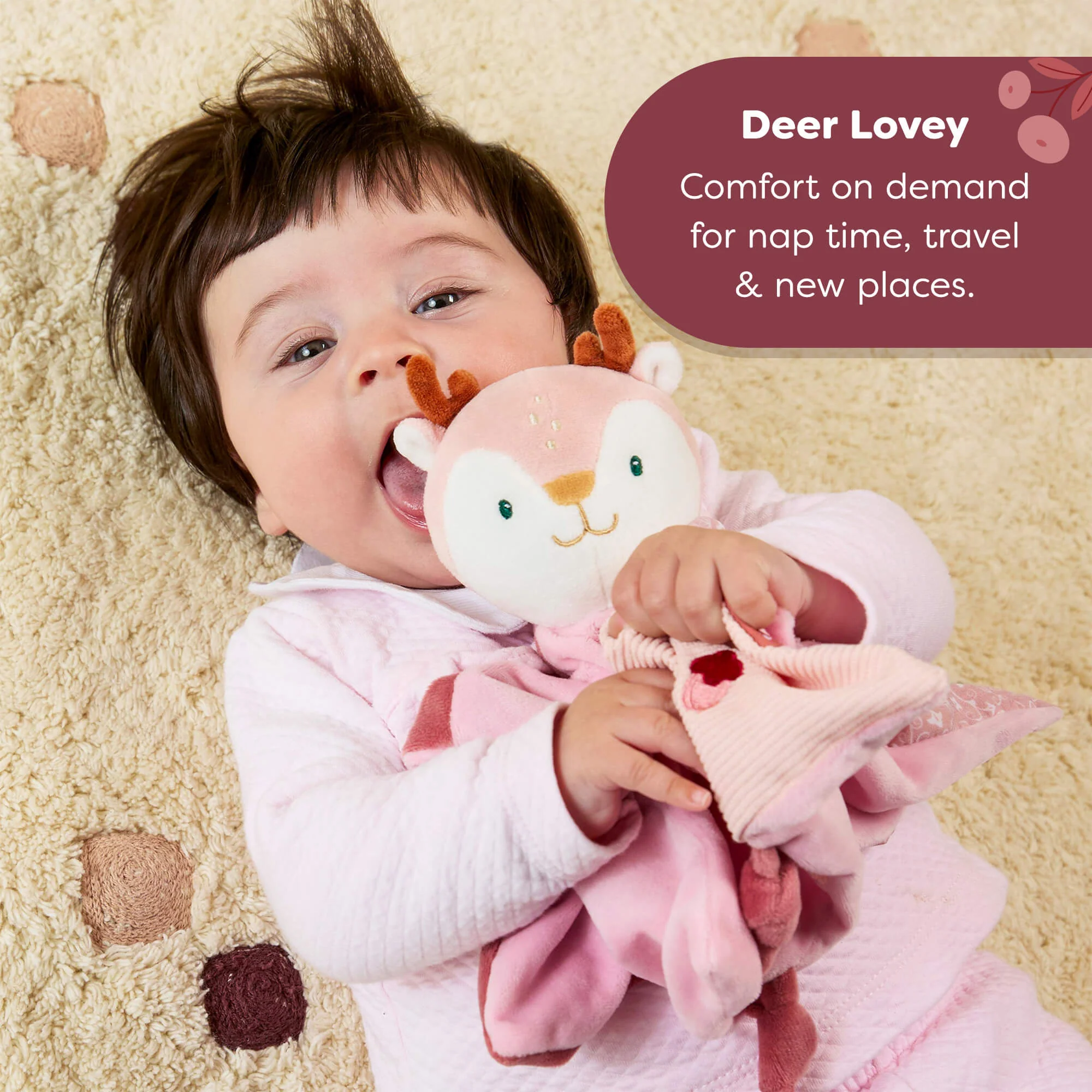 Miniland Baby Gift Set Baby Deer Plush with Matching Rattle