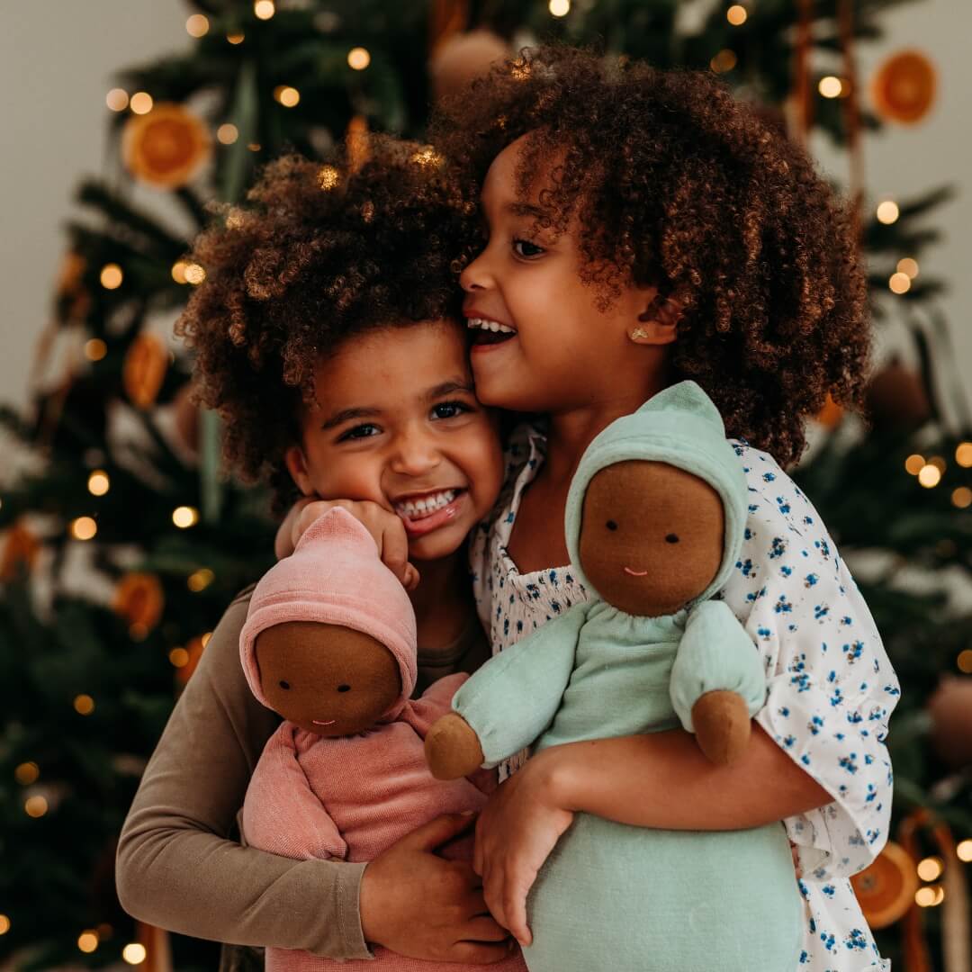 Bella Luna Waldorf Weighted Doll in Dark Skin Tone for Comfort and Calm