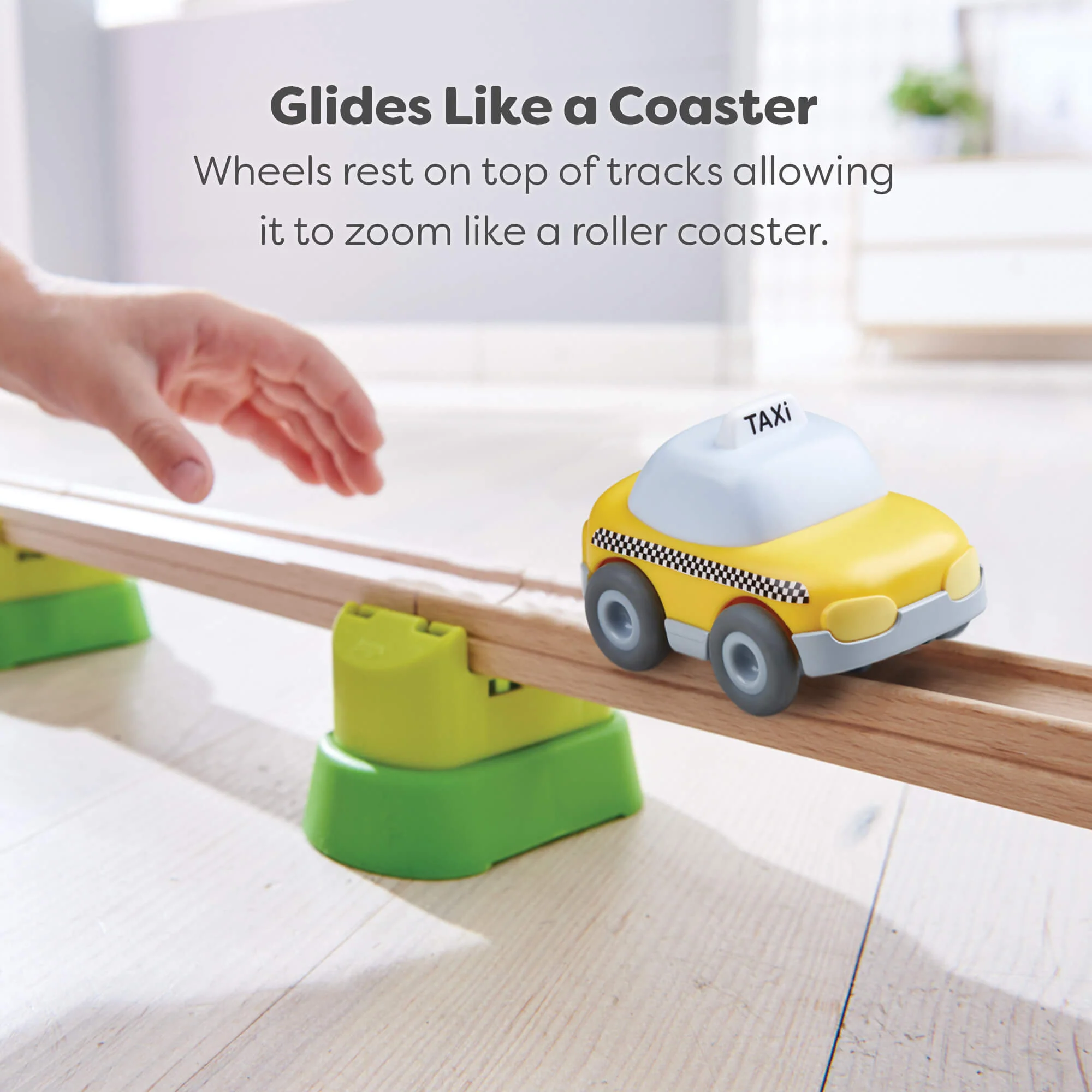 HABA Cars Toy Taxi with Momentum Motor for Toddlers