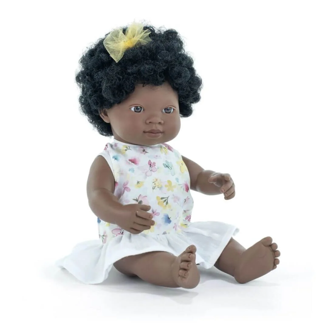 Miniland My Friends & Me 15" Black Girl Doll for Empathy and Play