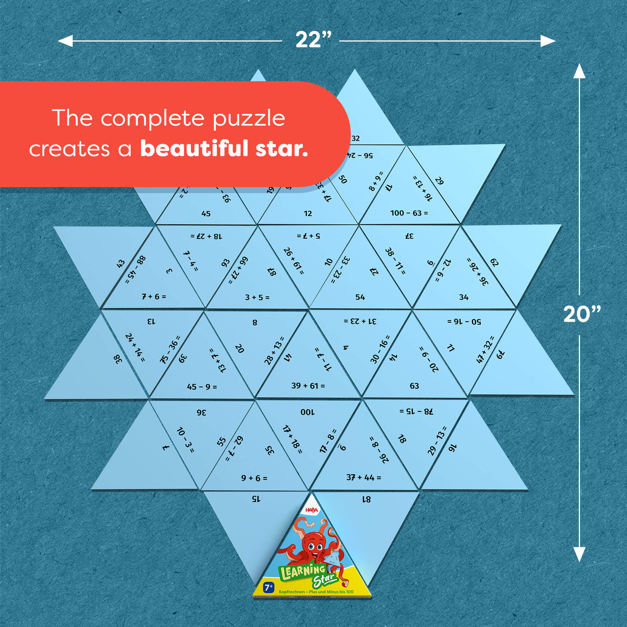 Learning Star 心算教育游戏，含 36 张卡片
