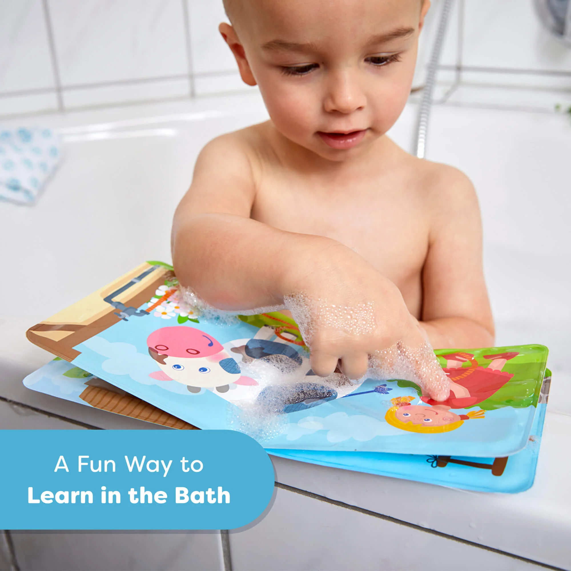 Farm Animal Wash Away Bath Book with Magic Color Change
