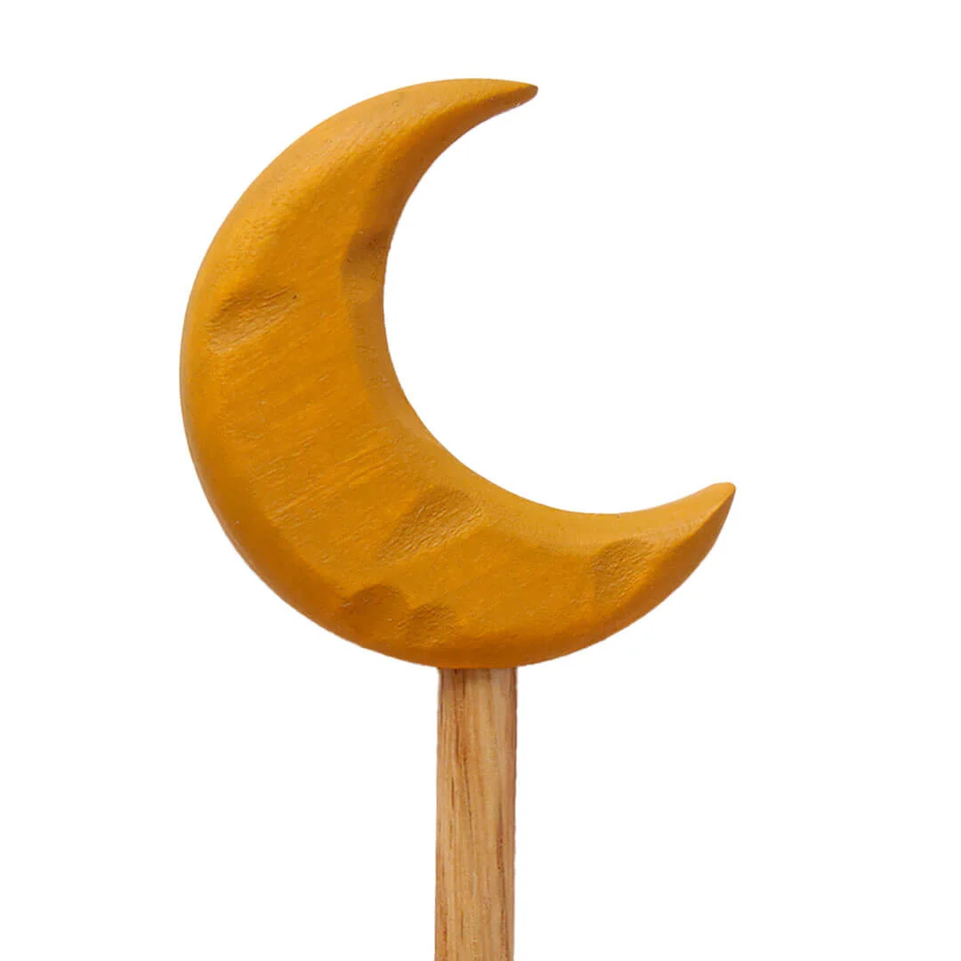 Wooden Moon Wand in Milk Paint by Bella Luna Toys