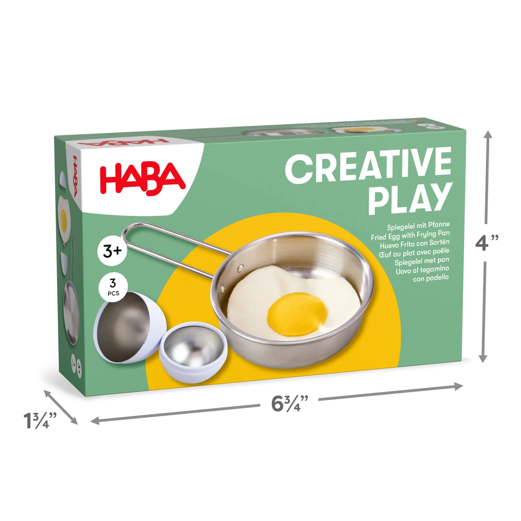 Creative Play Fried Egg and Pan Play Food Set for Toddlers