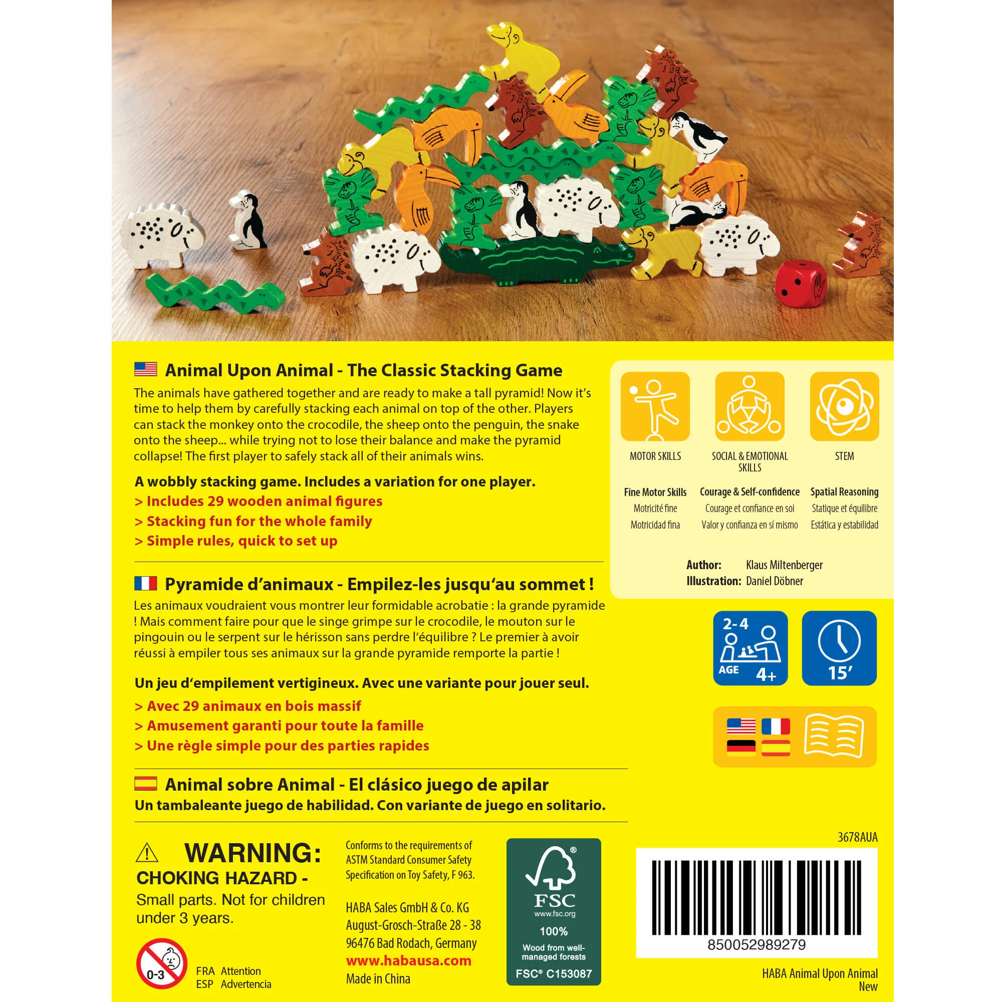 Animal Upon Animal Stacking Game, Compact Version