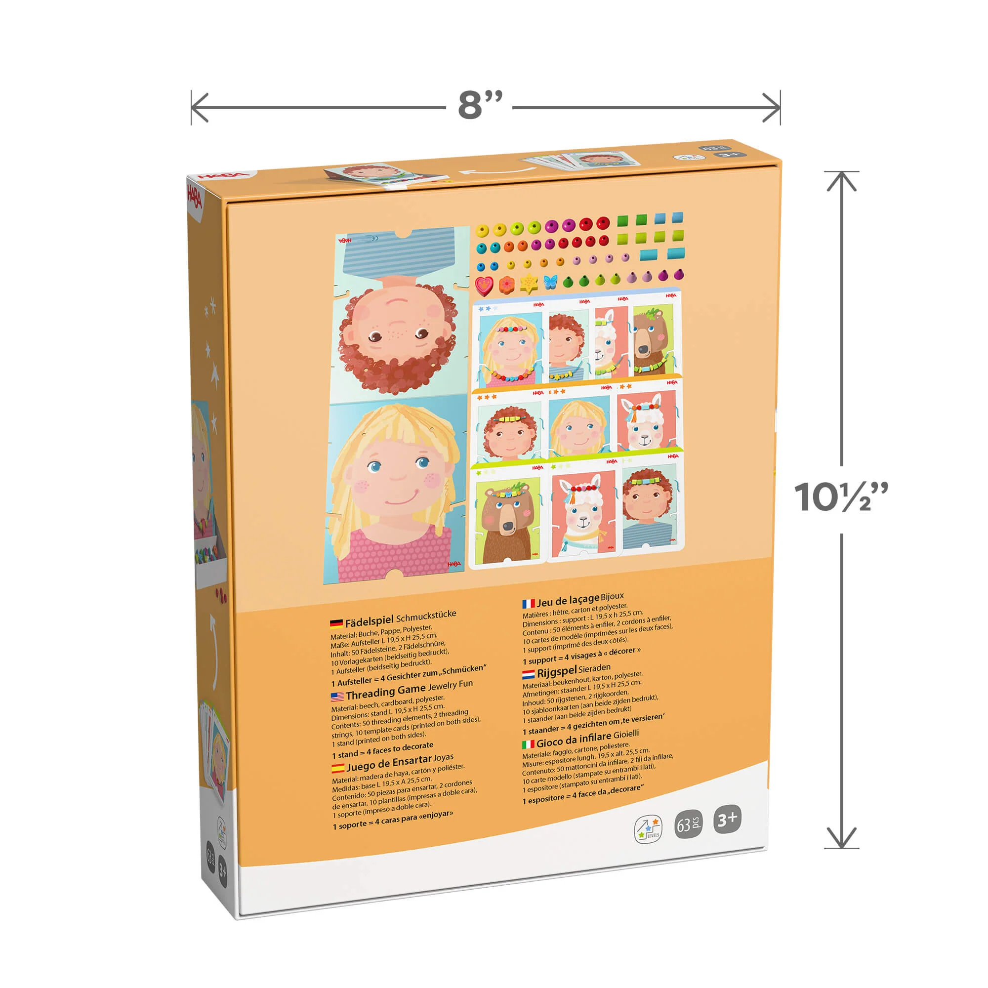 HABA Threading Game Jewelry Fun Bead Set for Little Designers