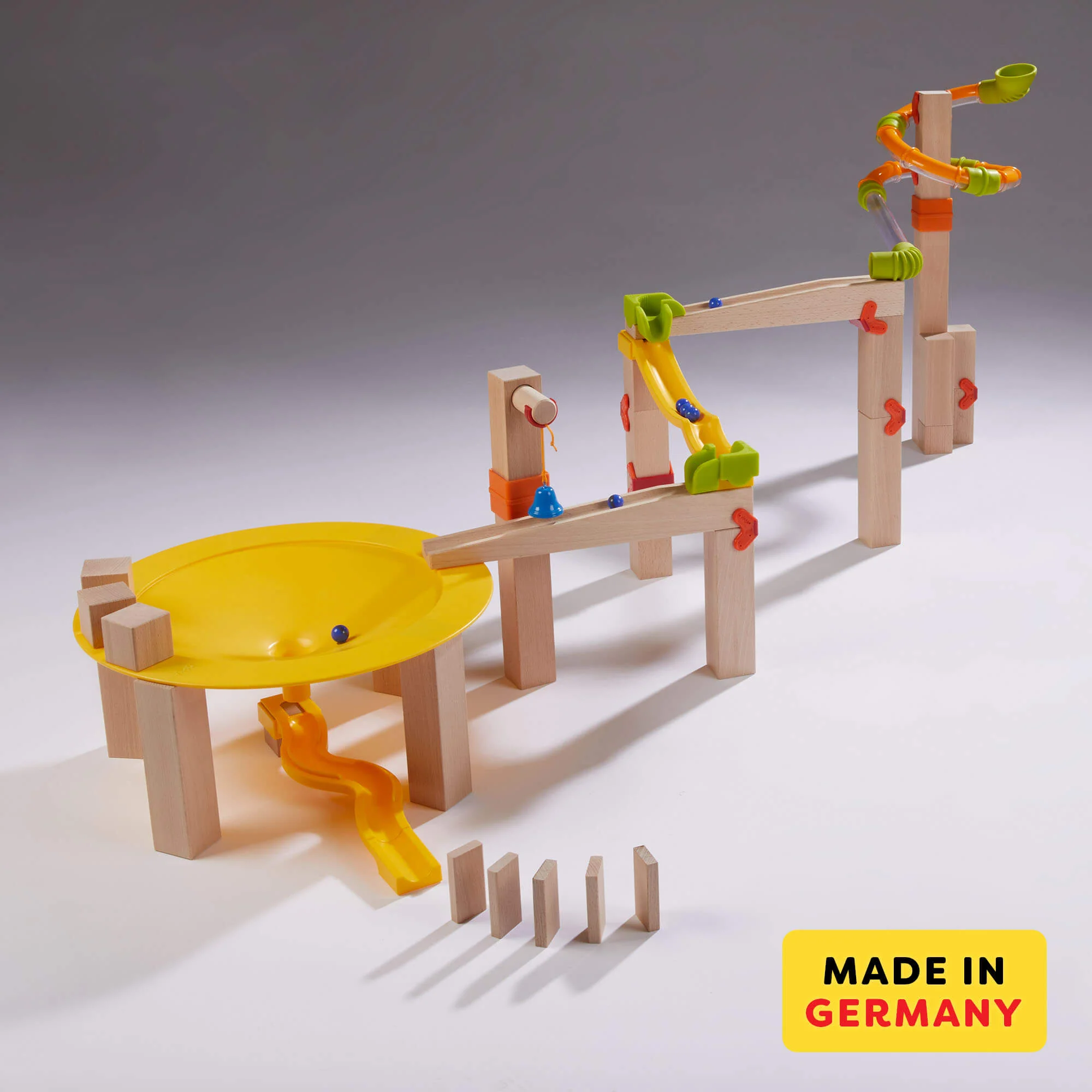 HABA Marble Run Funnel Jungle Starter Set for Fast Building Fun