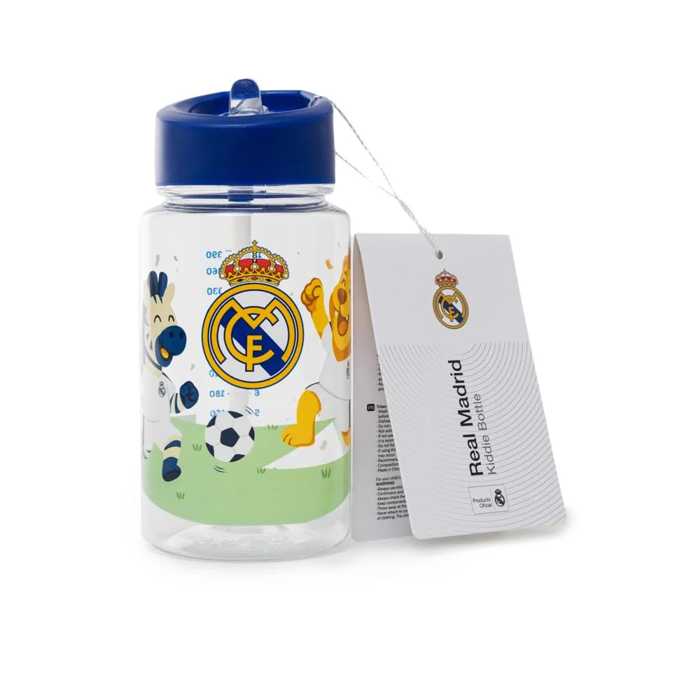 Real Madrid Kiddie Water Bottle for Kids Ages 3-7