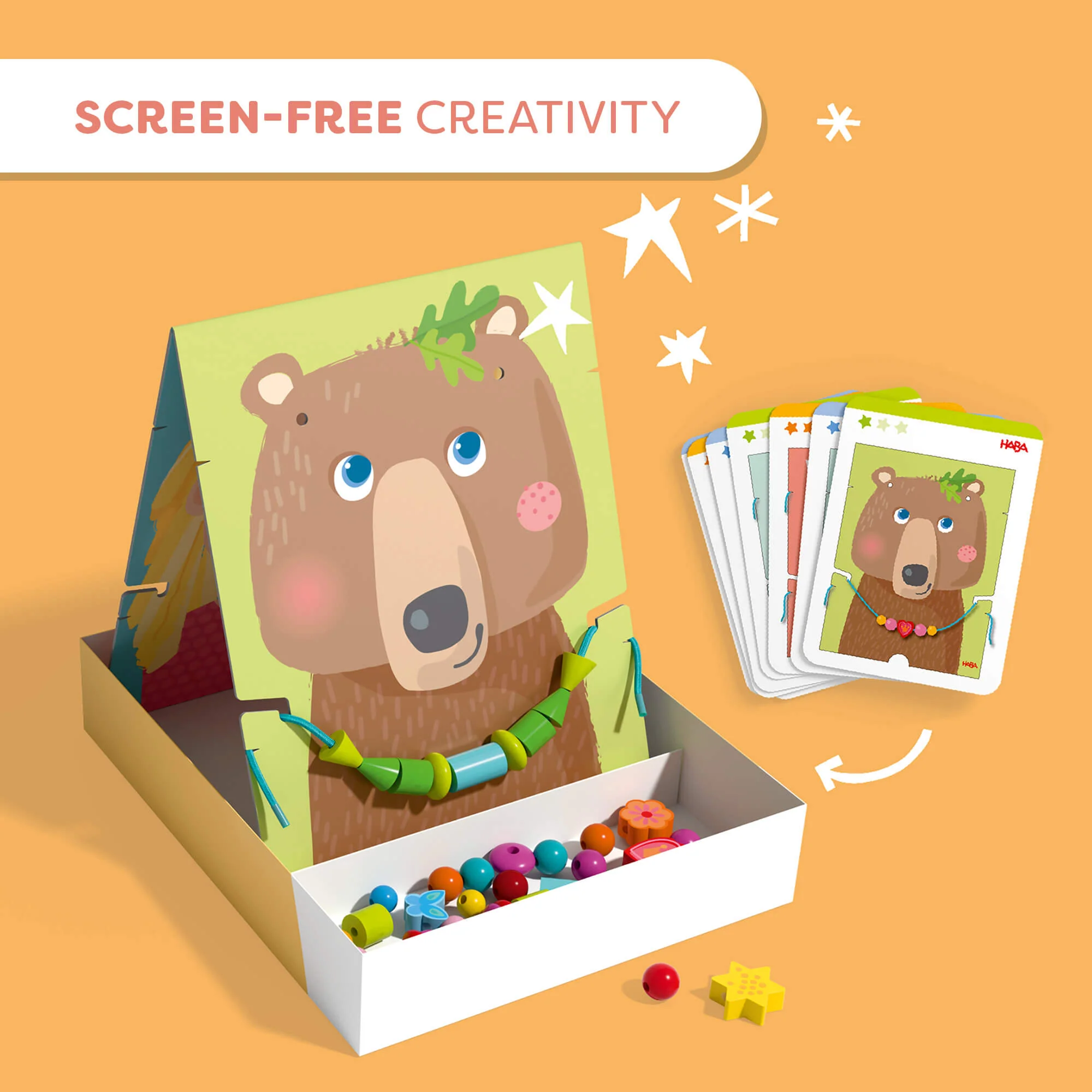 HABA Threading Game Jewelry Fun Bead Set for Little Designers