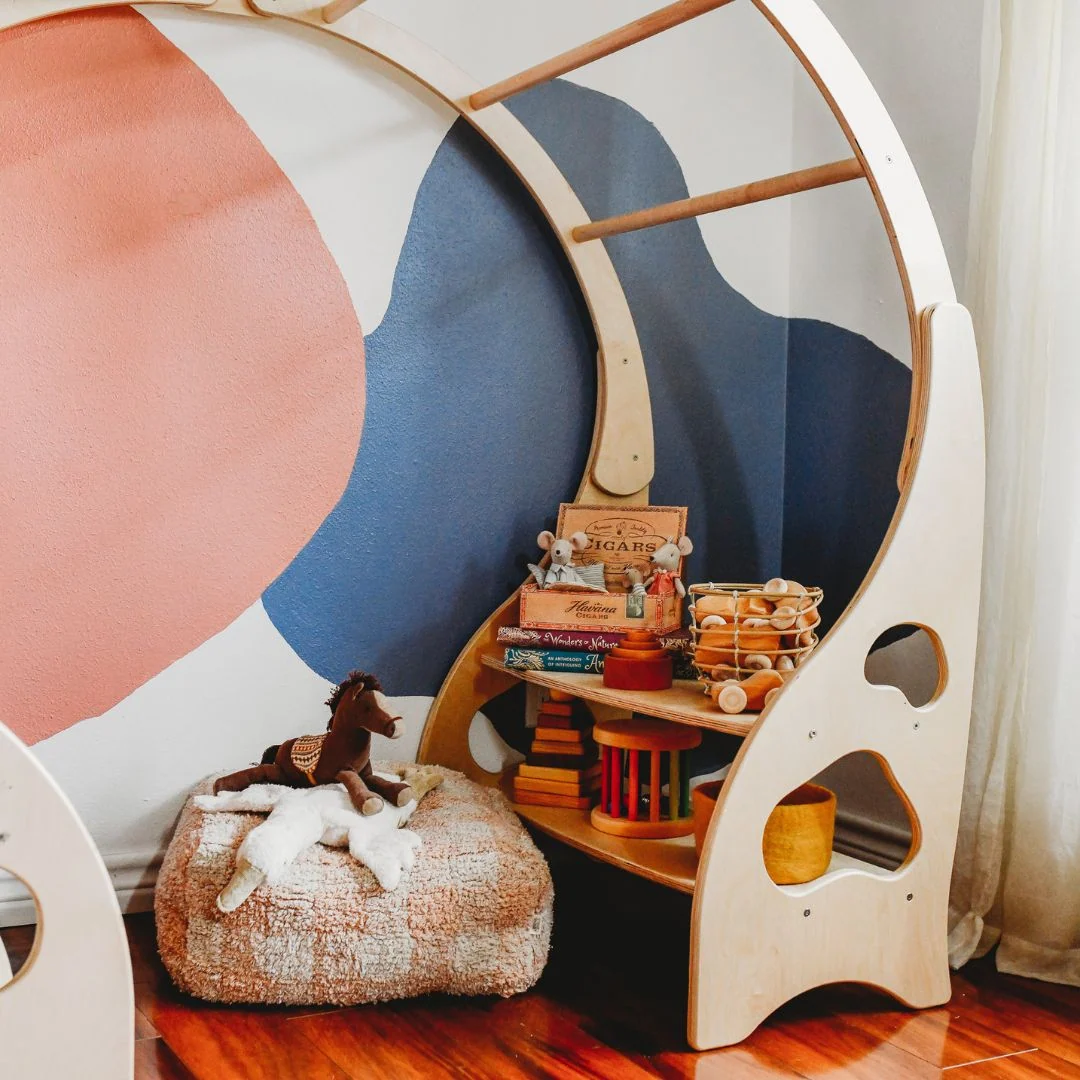 Natural Waldorf Playstand with Birchwood Arches and Shelves