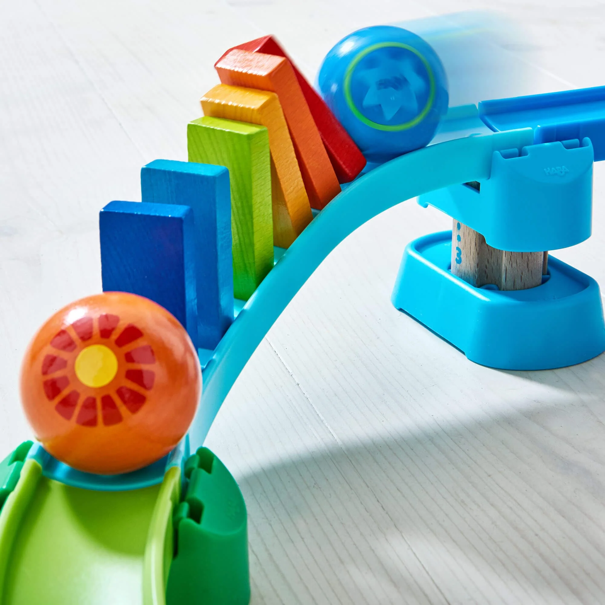 Kullerbu Rainbow Run Bundle Ball Track Set for Ages 2 and Up