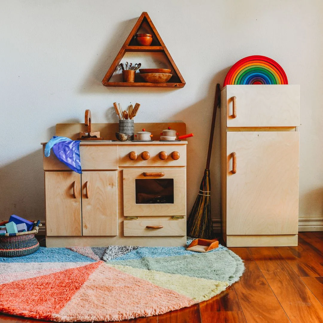 Classic Wooden Play Kitchen and Refrigerator Bundle from Pennsylvania