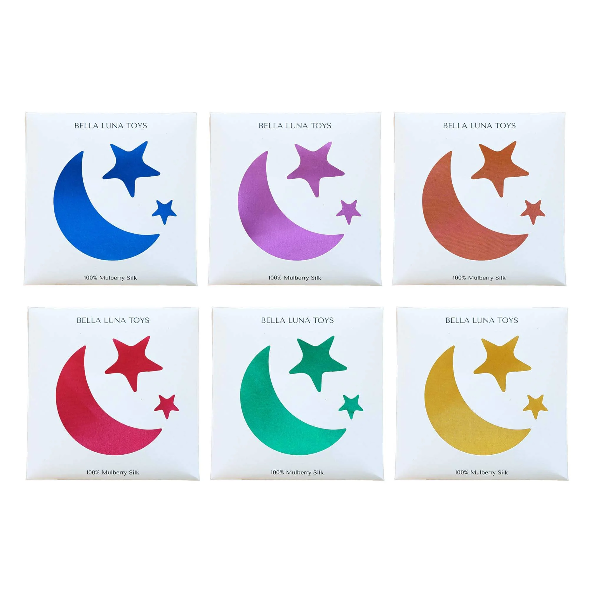 Bella Luna Toys Classic Rainbow Play Silks in Mulberry Silk