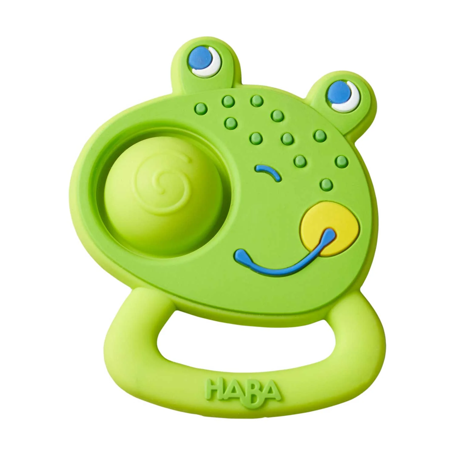 Popping Frog Silicone Teething Toy for Chewing and Grabbing