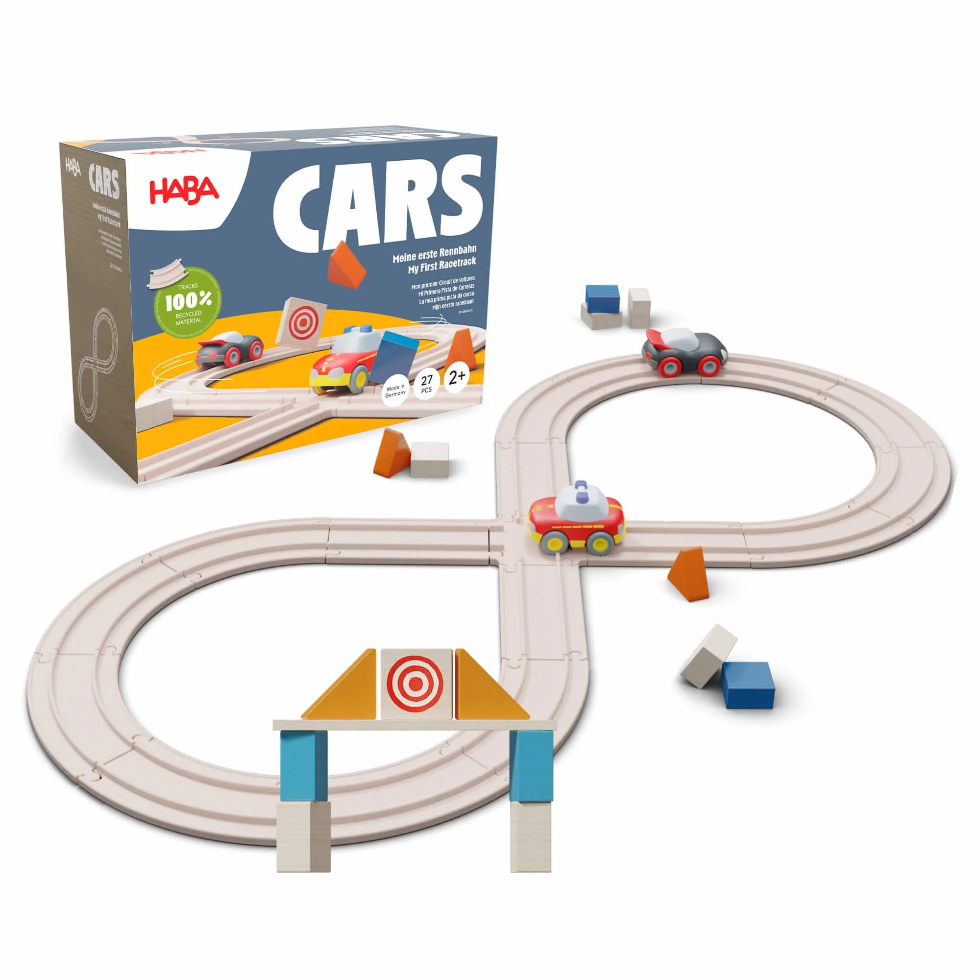 HABA Cars My First Racetrack Set for Little Car Fans