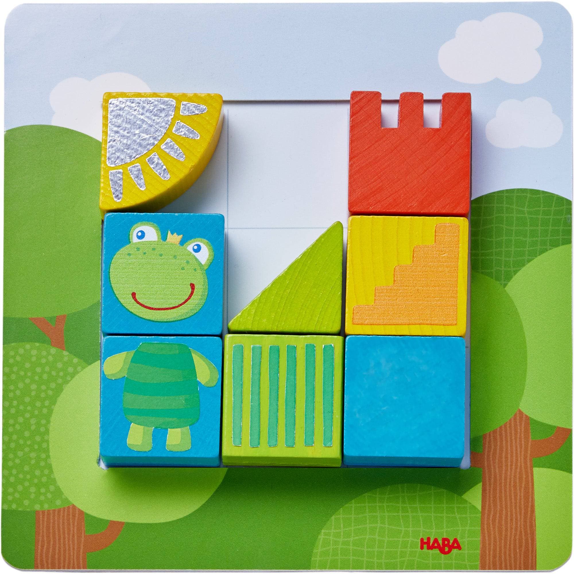 Animal Squares Arranging Game with Frog, Cat and Mouse