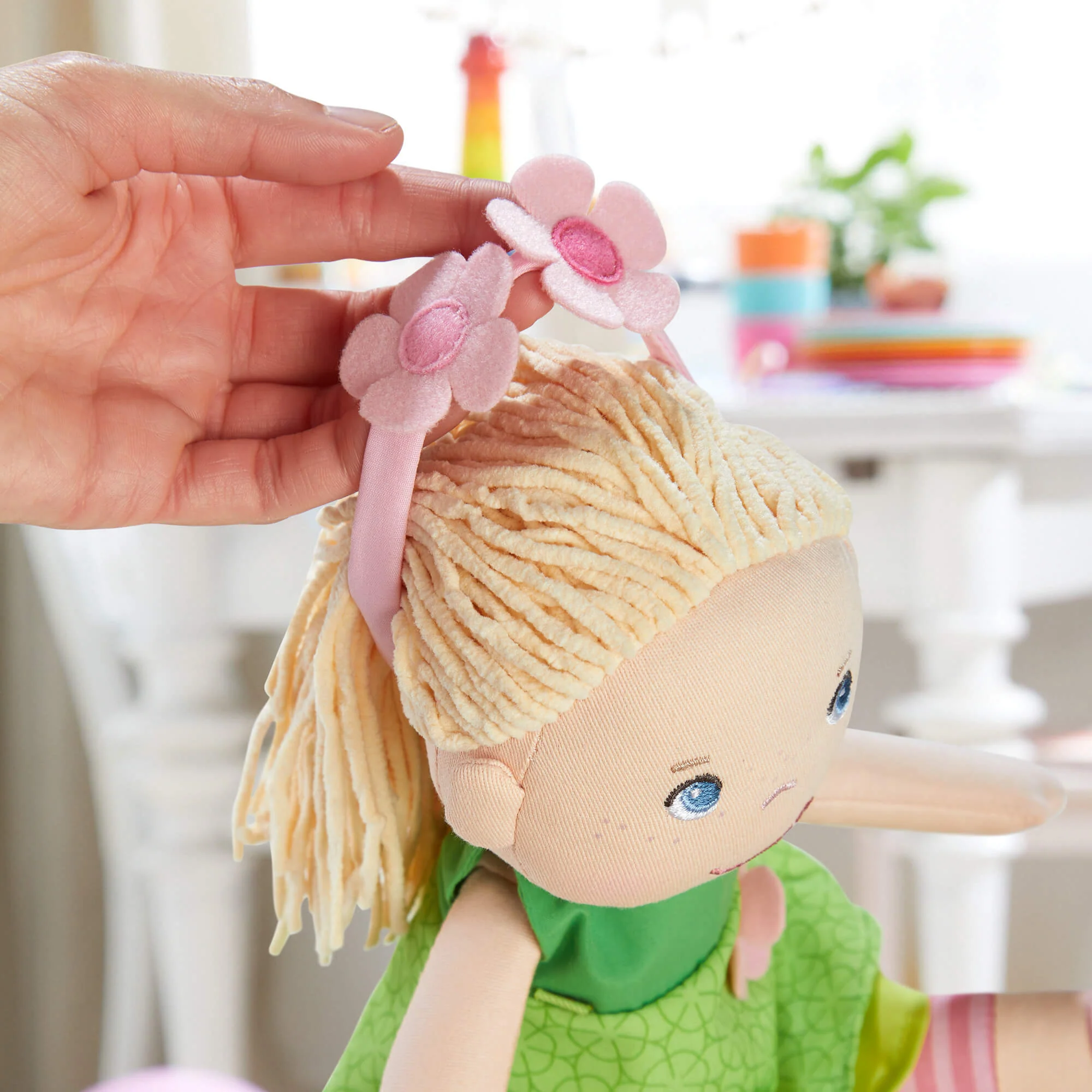 Soft 12" Doll Mali with Blonde Chenille Hair