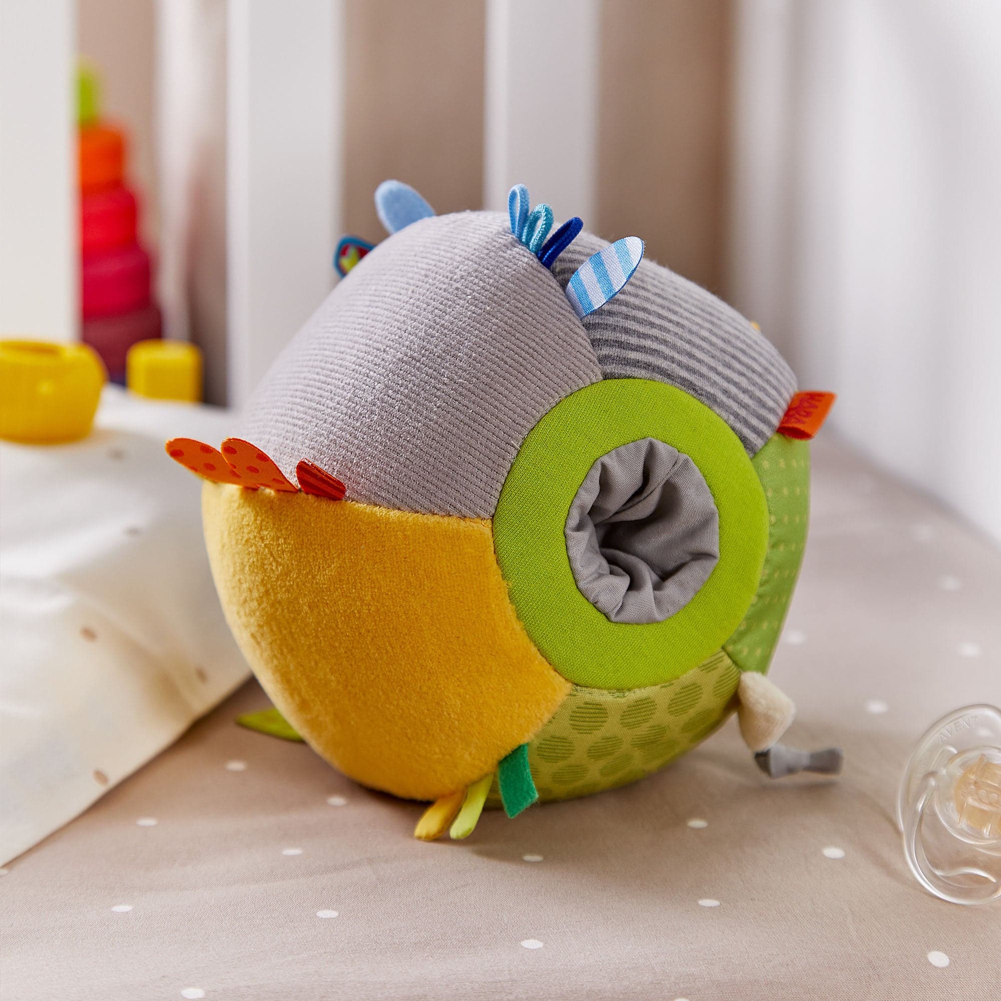 Discovery Ball Plush Baby Toy with Rattle and Textures for 6 Months Up
