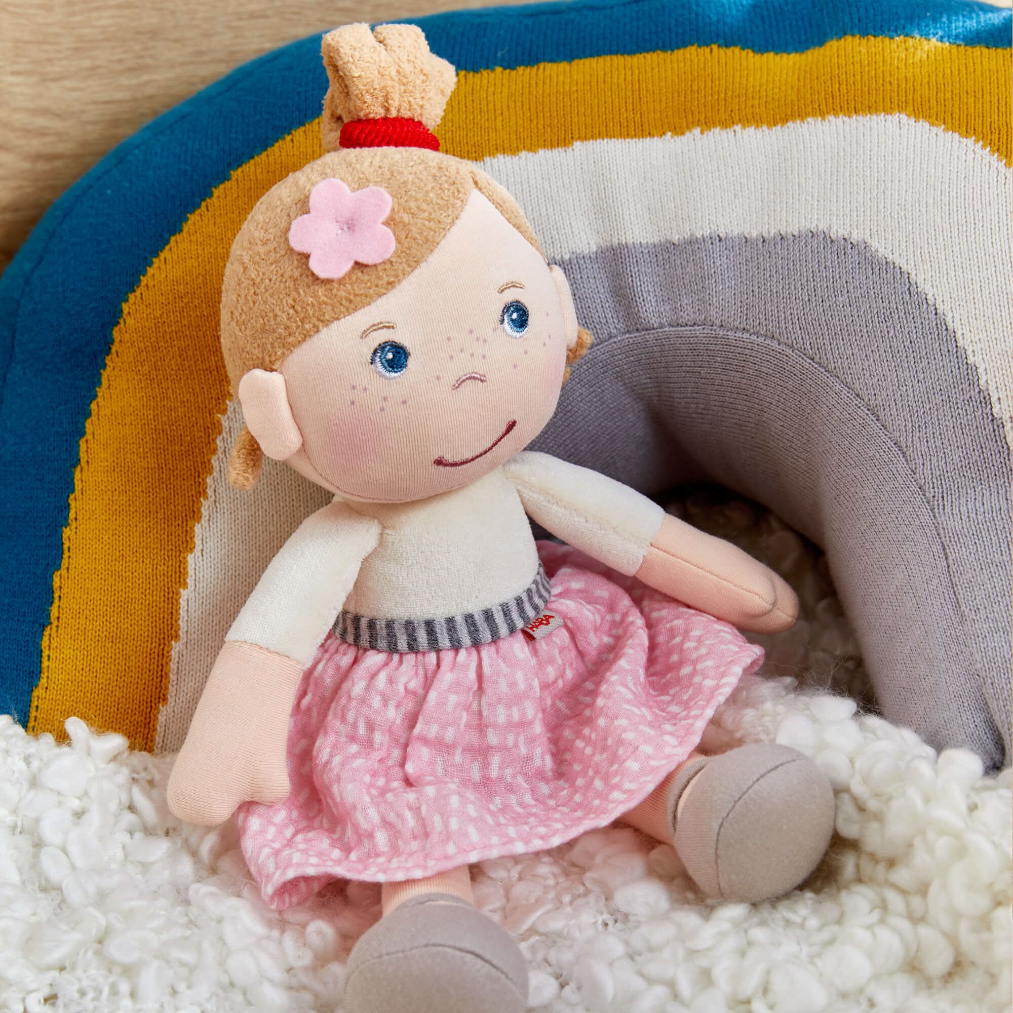 Snug Up Doll Lauren with Pink Skirt and Gray Mary Jane Shoes