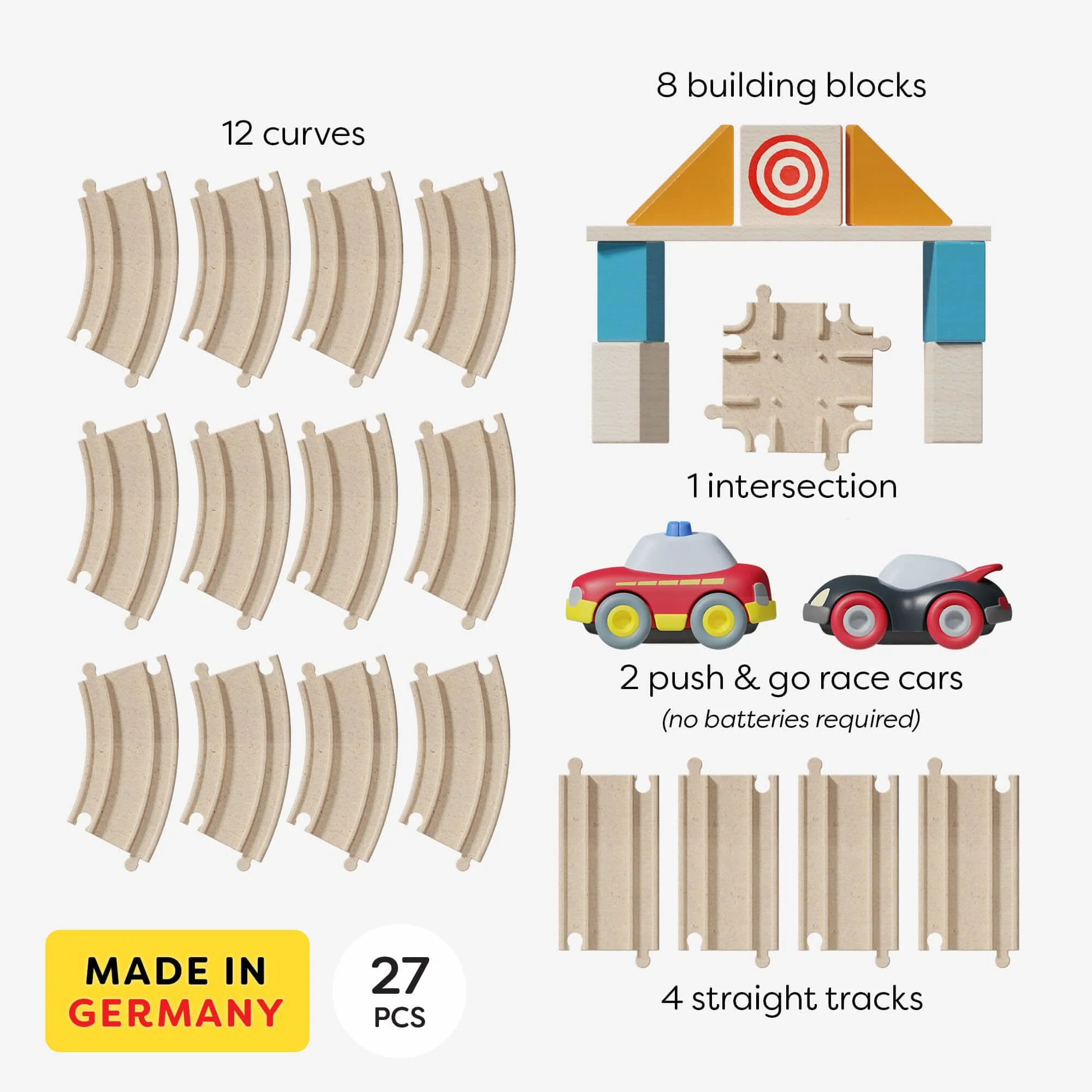 HABA Cars My First Racetrack Set for Little Car Fans